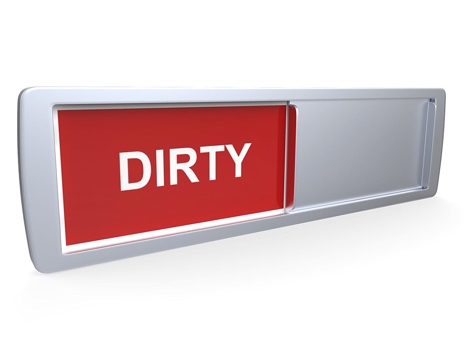 Premium Clean Dirty Dishwasher Magnet - Dishwasher Management Made Easy Metal and Acrylic, Easy-to-Read Labels, Magnetized Slider - Dishwasher Magnet Clean Dirty - Silver