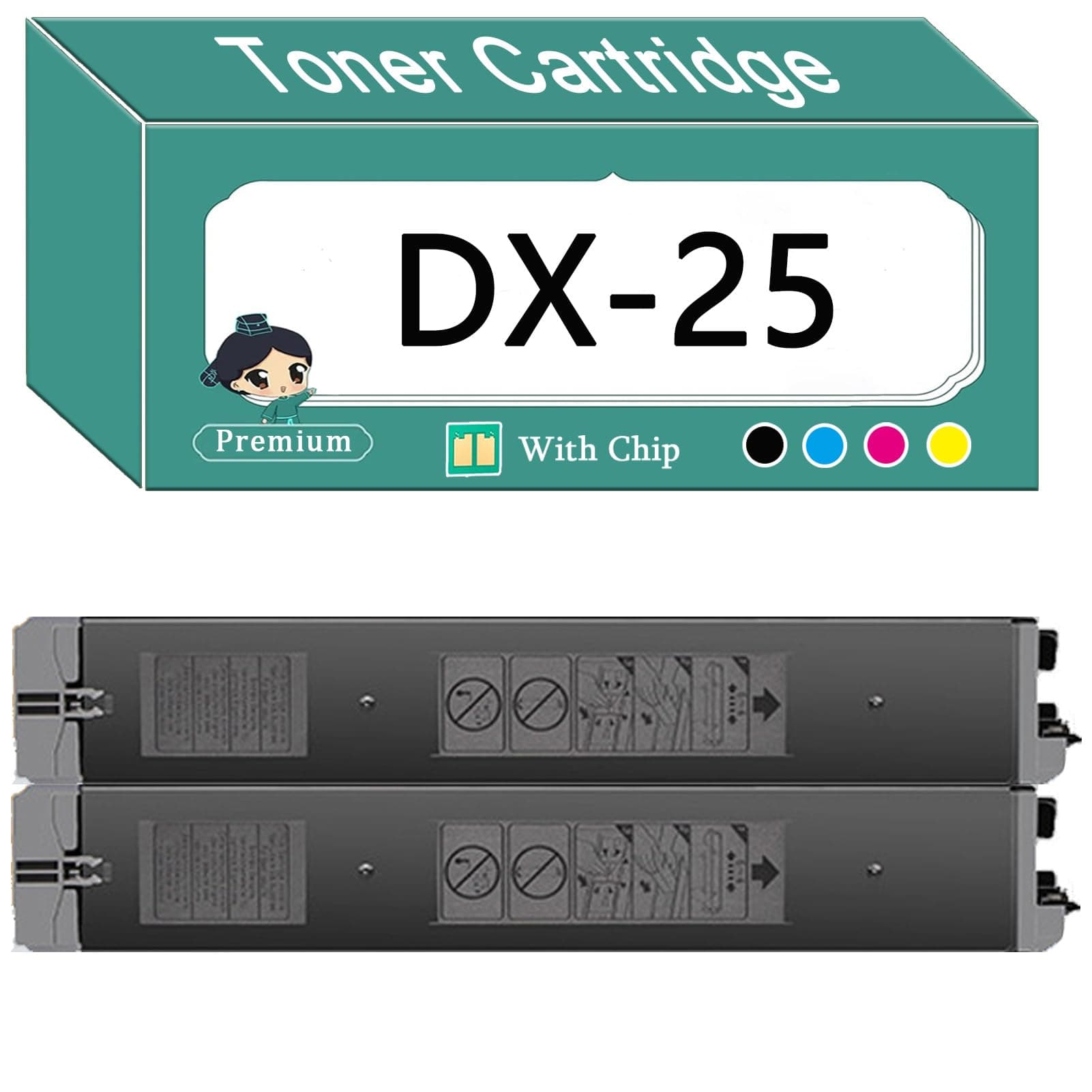 for Sharp DX-25 DX25 Toner Cartridge High Yield Replacement,Compatible for DX-25 at FT JT GT,fit for DX 2000 2000n 2000u 2500 2500n 2500u Printer 2 Black