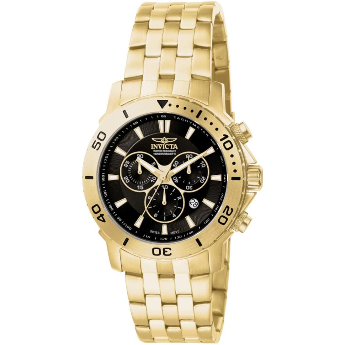 Invicta Men's 6793 Pro Diver Collection Chronograph 18k Gold-Plated Stainless Steel Watch