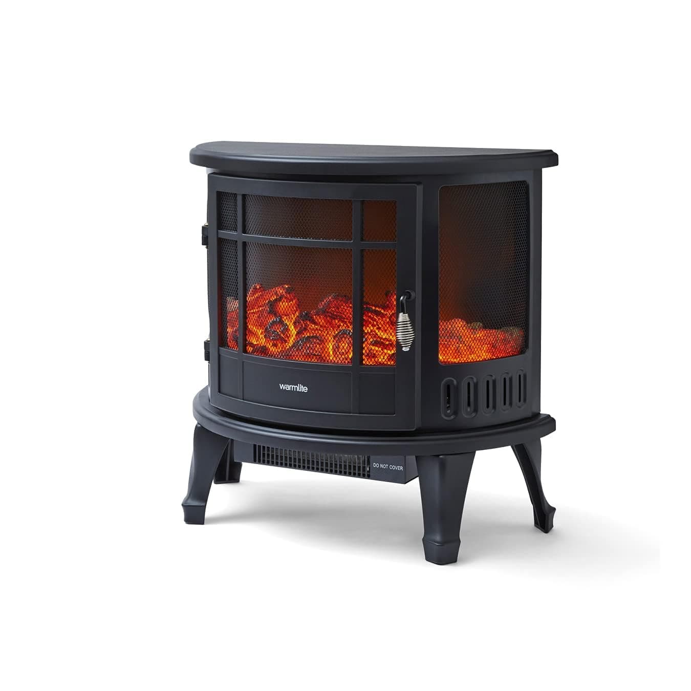 Bath Log Effect Fire with Adjustable Temperature and Flame Controls, 1800W, Black, WL46017