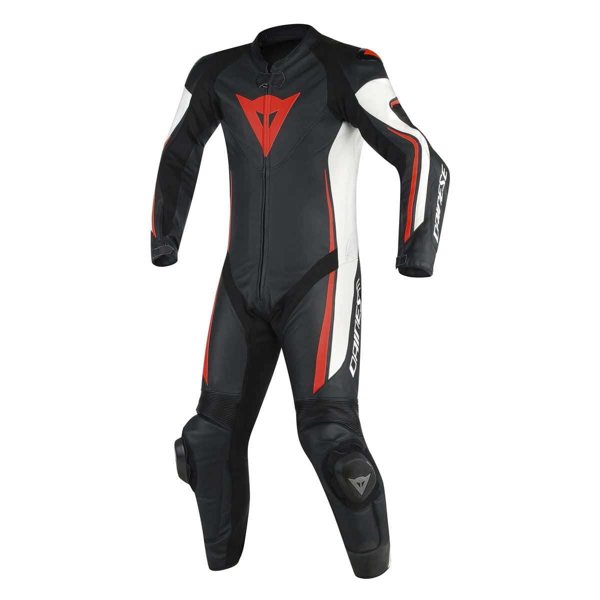 Dainese Original Assen 1 Piece Perforated Suit Motorbike/Motorcycle Black, Red & White 201513447-3 (52)