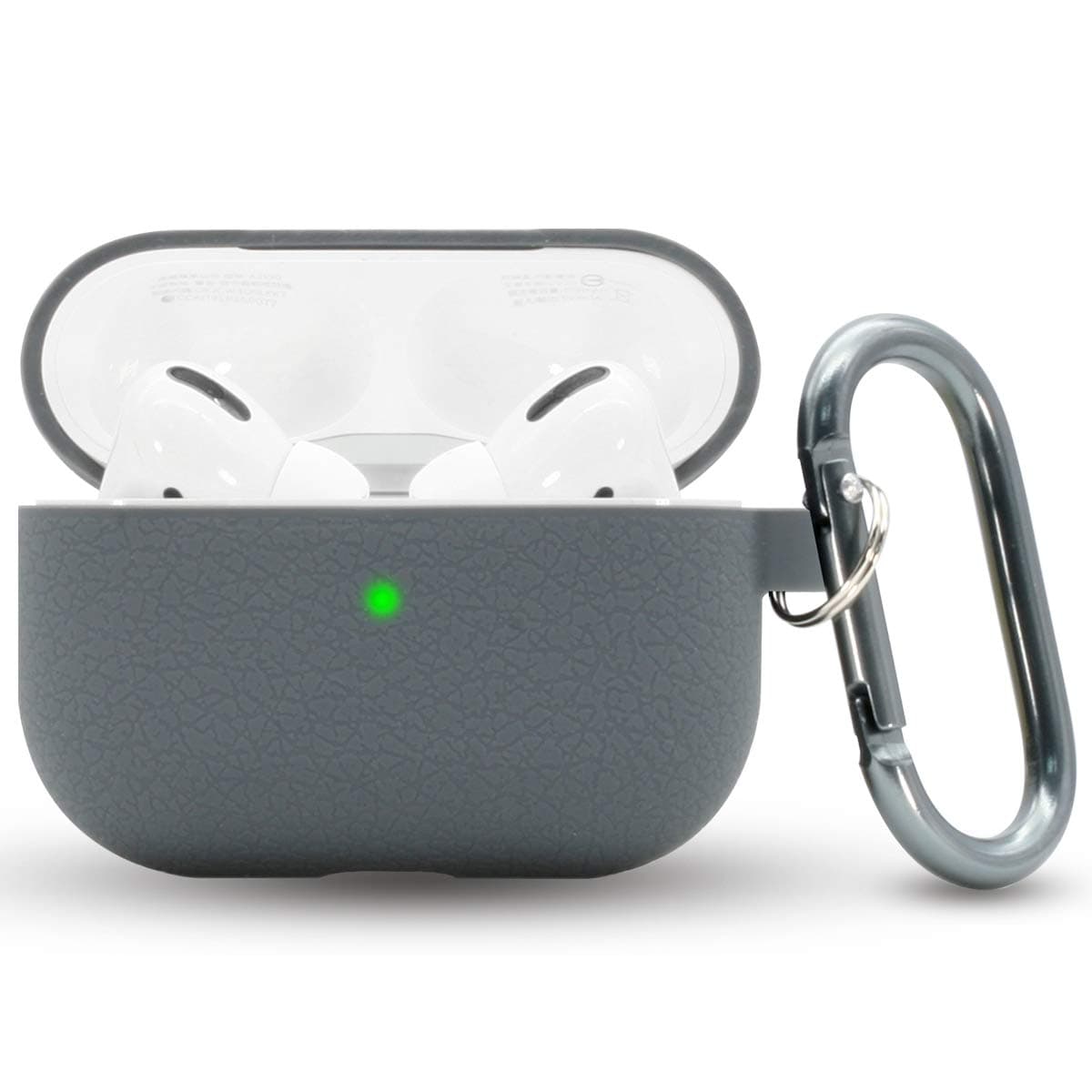 ACOUS Design Pods Pro Suit Silicone Cover Compatible with AirPods Pro Charging Case Litchi Pattern (Gray)