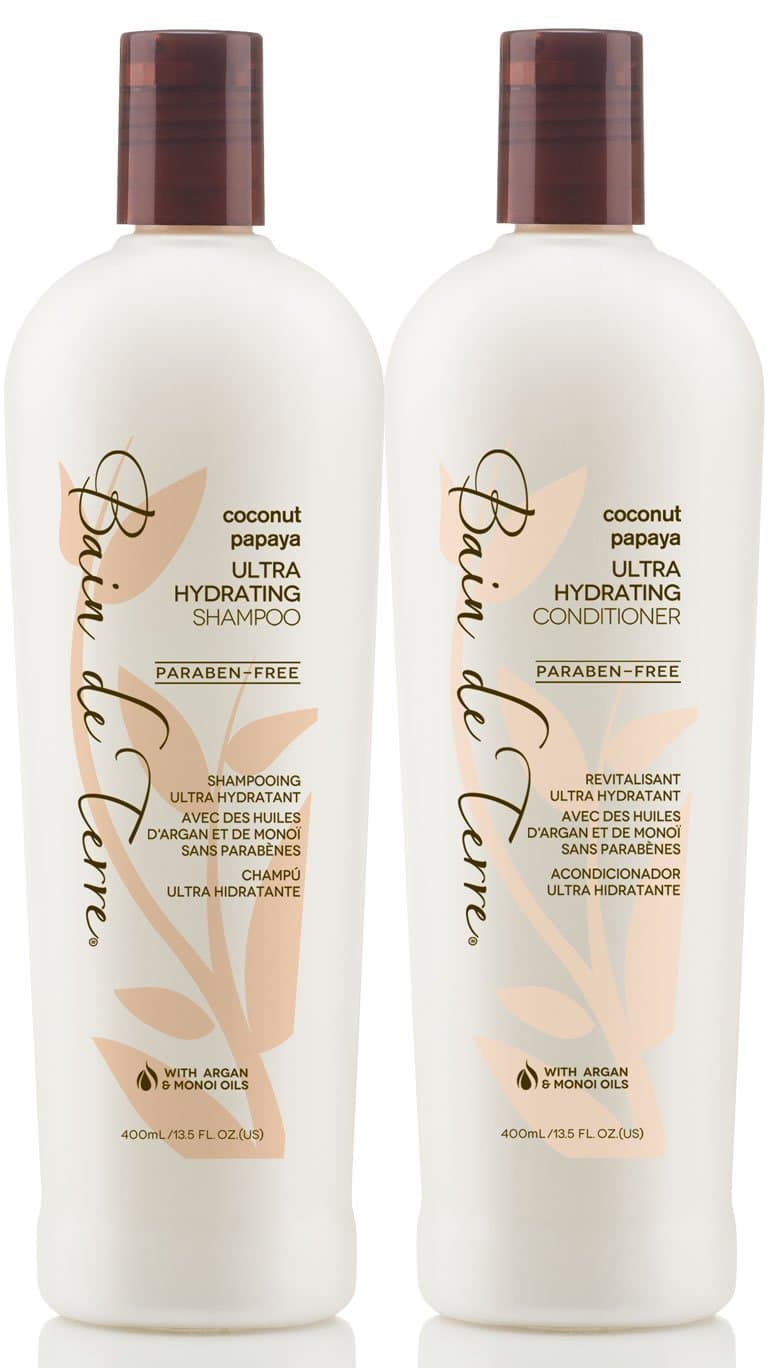 Bain De Terre Coconut Papaya Ultra Hydrating Shampoo and Conditioner Set (13.5 Ounce Set)