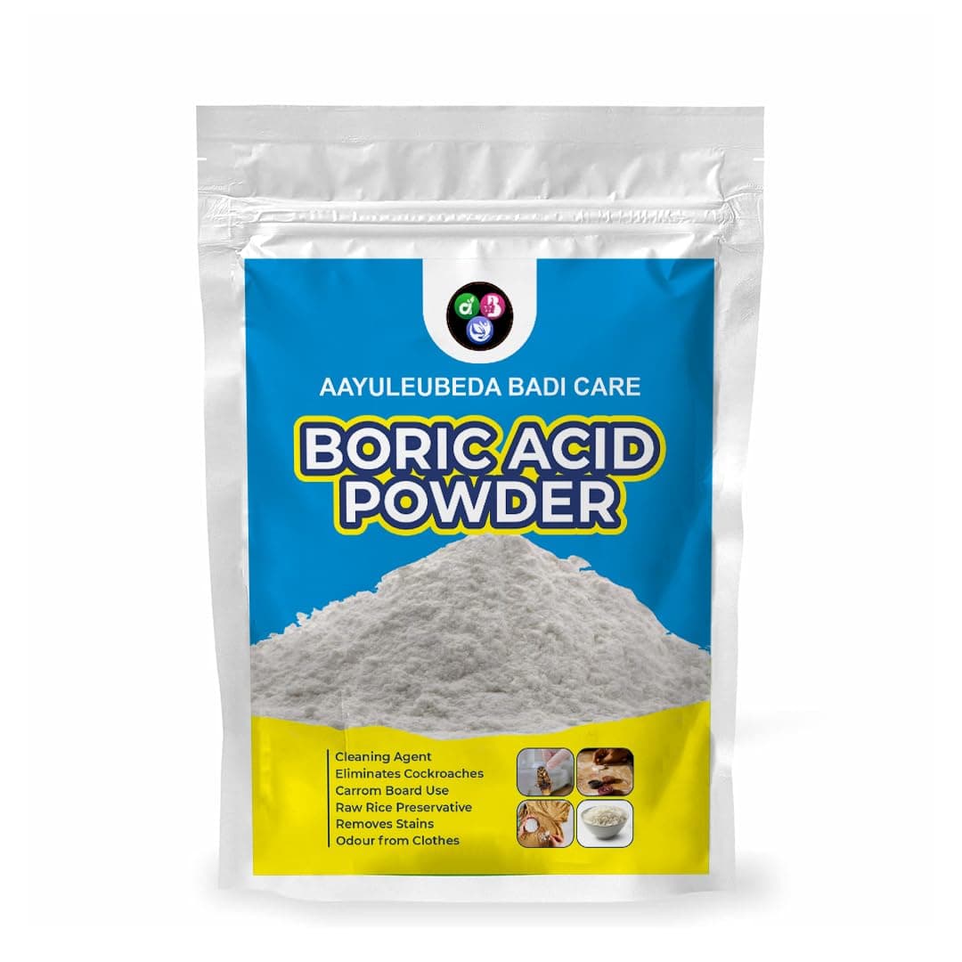 Multi-Purpose Boric Acid Powder|100% Pure Boric Acid Powder For Cockroaches|Exceptional Carrom Powder|Boric Acid Powder For Rice Preservation|Best Boric Powder For Cleaning|100 Grams...