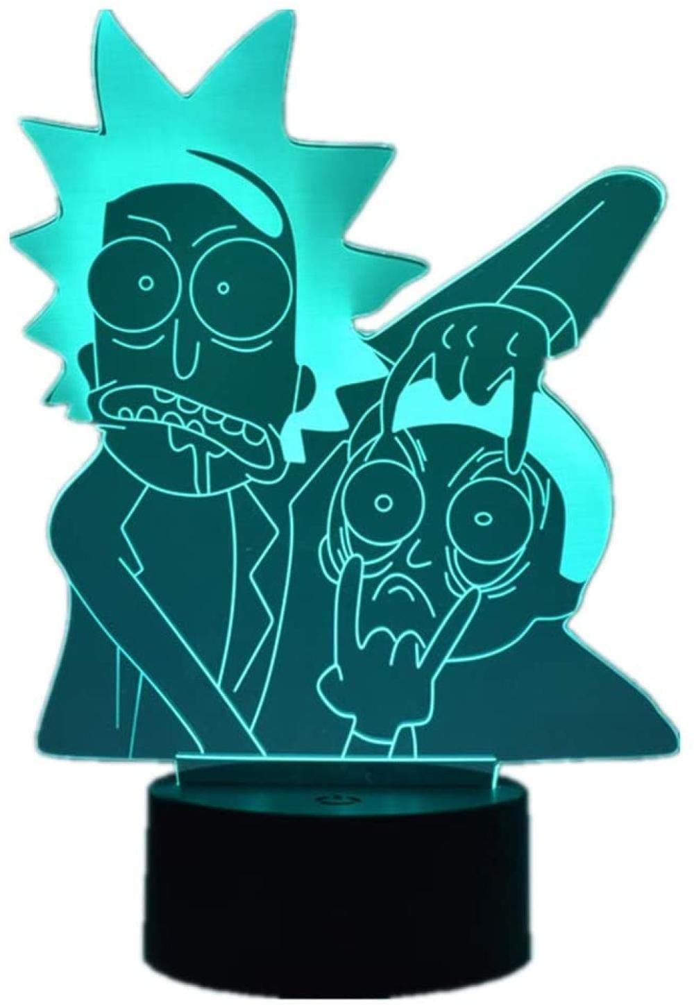 Rick and Morty LED 3D Night Light Cartoon Table Desk Lamp Children Night Lamp Touch 7/16 Colors Change Bedroom Light for Kids Christmas Gift