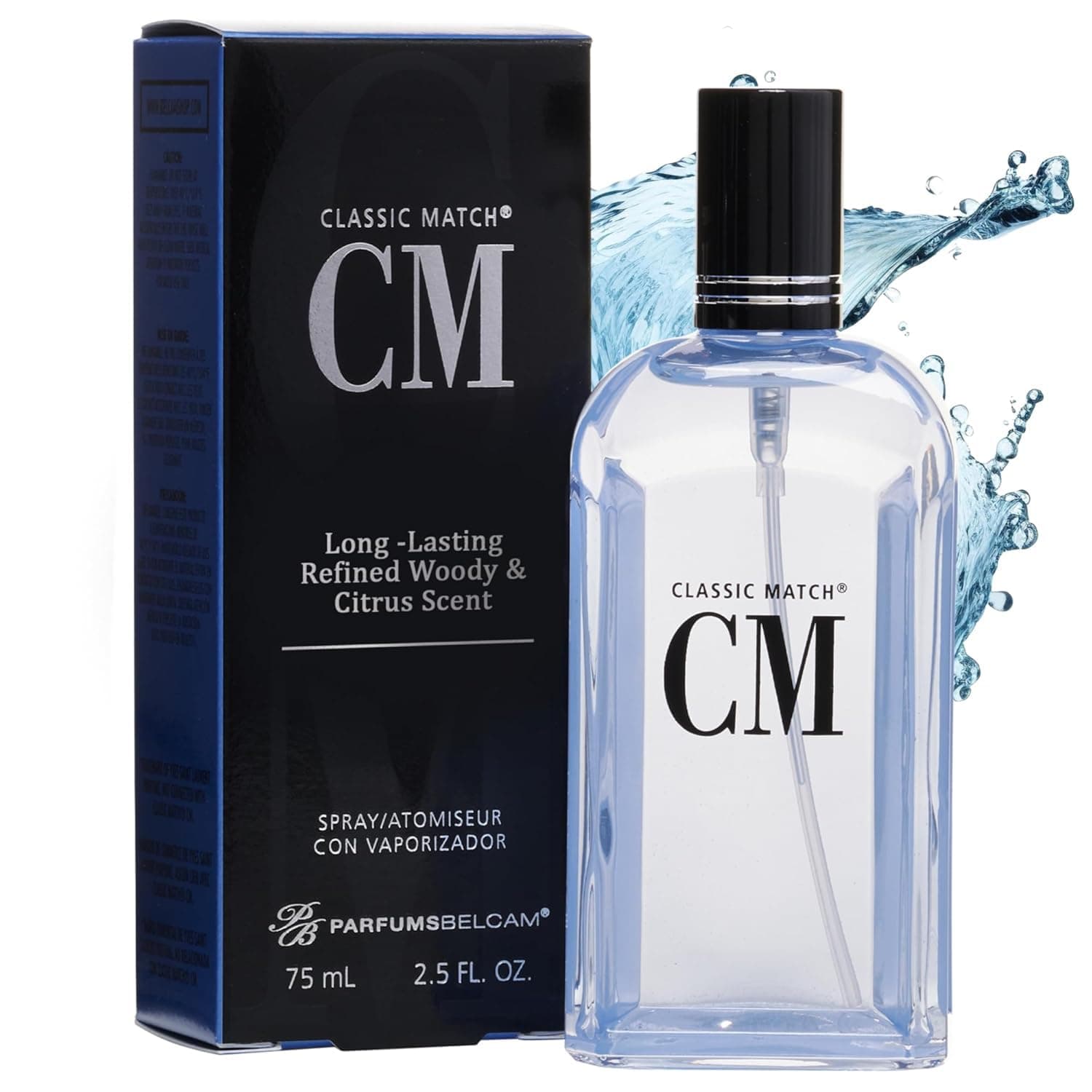 Classic Match CM Eau de Toilette Spray for Men – Fresh Woody Citrus Fragrance with Bergamot, Grapefruit & Sage – Clean Modern Men’s Cologne, Everyday Signature Scent, 2.5 Fl Oz