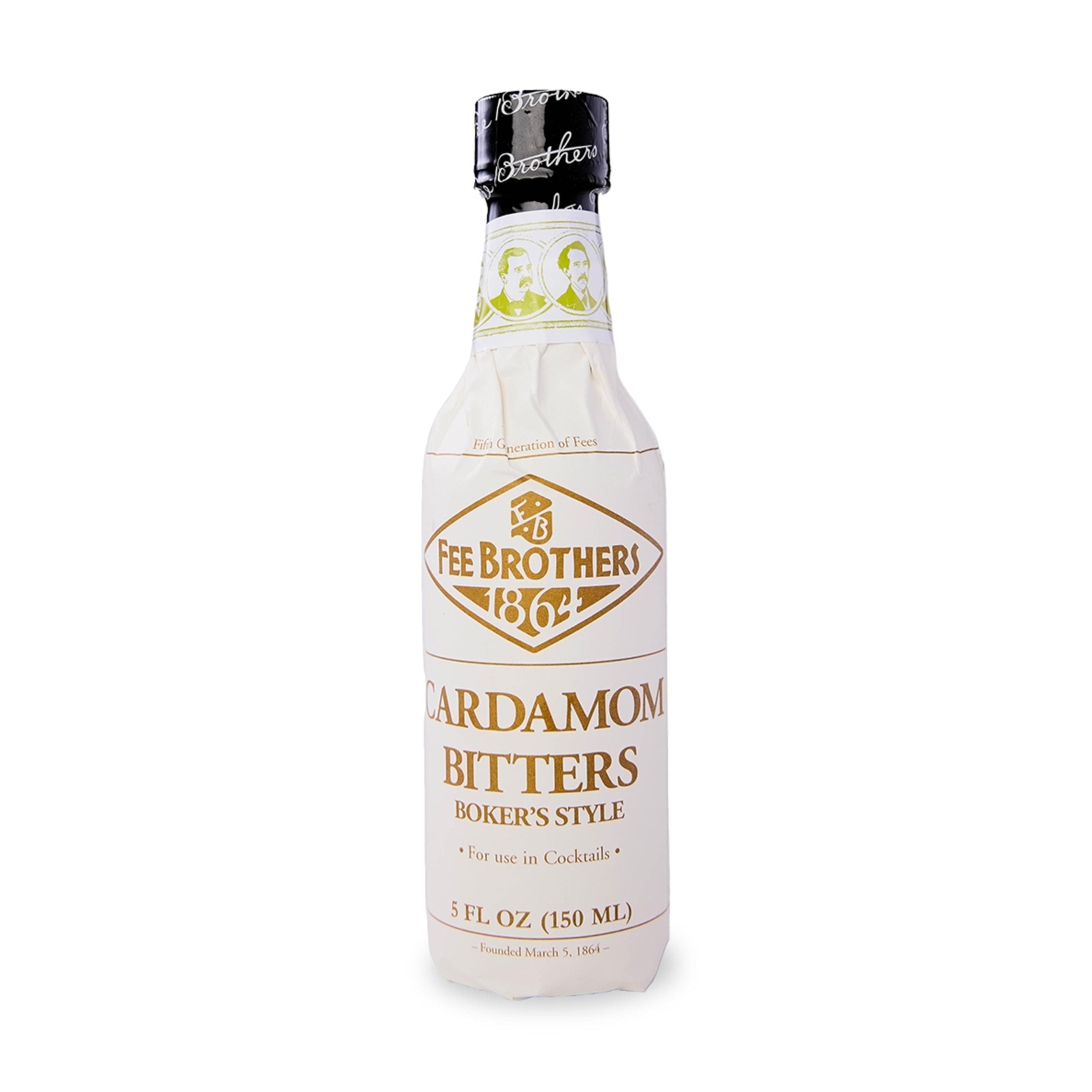 Fee Brothers Cardamom Cocktail Bitters - Aromatic Cocktail Mixer & Concentrated Flavoring, Gluten Free, Vegan-Friendly, 5 fl oz