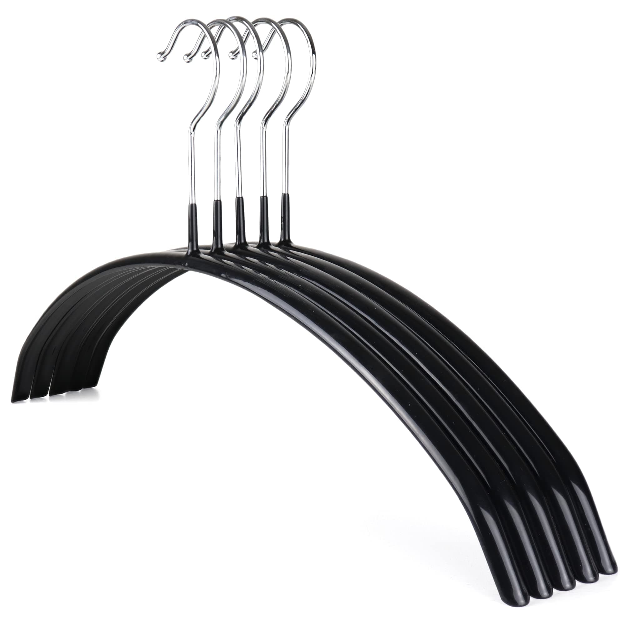 The Hanger Store 20 Non-Slip Rubber Coat Hangers - Strong Metal Cloth Hangers with Anti-Rust Chrome Hook & Slim Space-Saving Design - Ideal for Knitwear, Jumpers, Sweaters, Shirts & Tops