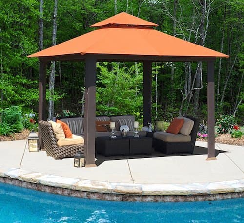Savannah 10 Ft. W x 10 Ft. D Gazebo Color: Rust