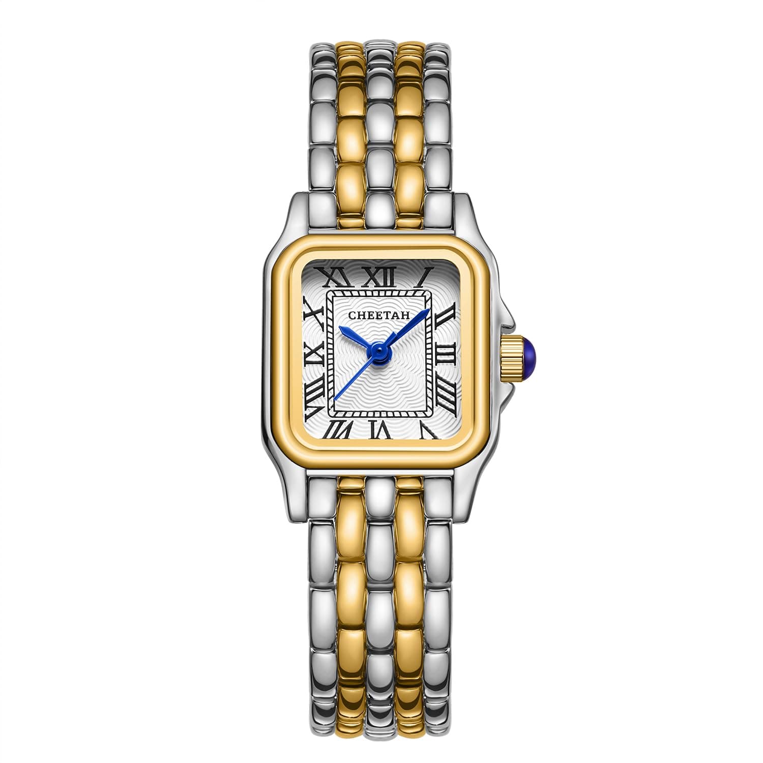 CHEETAH Small Ladies Watches for Women Analogue Quartz Womens Watch with Vintage Bracelet, Rectangular Case Roman Dial Digital Waterproof Wrist Watch for Women Girls