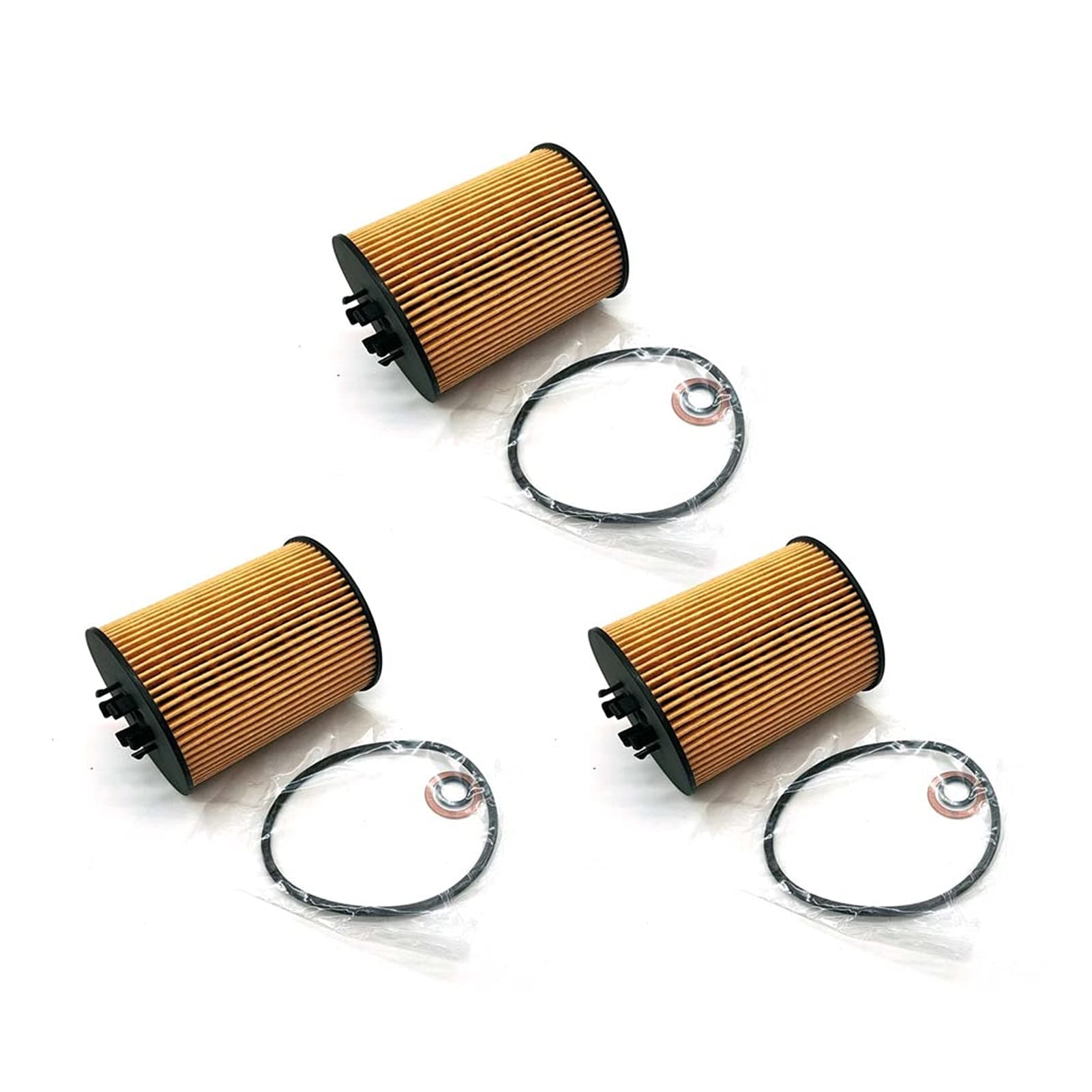 HONGJIE 6Set Oil Filter Fit For BMW E60 545i E63 645Ci E65 745i 745Li E53 X5 4.4 4.8is HU715/5X 11427511161 (Color : 3Pcs)