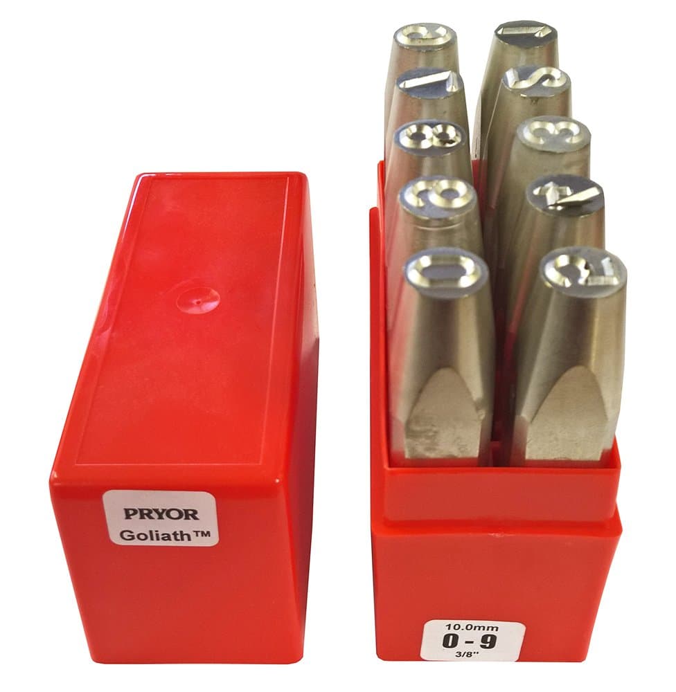 Phd10100 09 Heavy Duty Sharp Faced Punches, 10 Piece, 3/8", 10.0mm