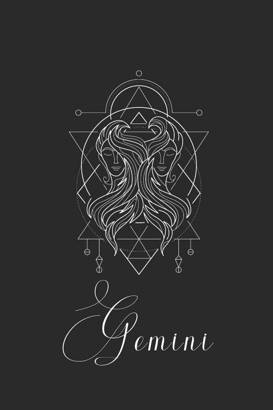 Gemini: Zodiac Horoscope Sacred Geometry Writer's Notebook Journal for Women Men Teens to Write In Gift Paperback – April 13, 2019