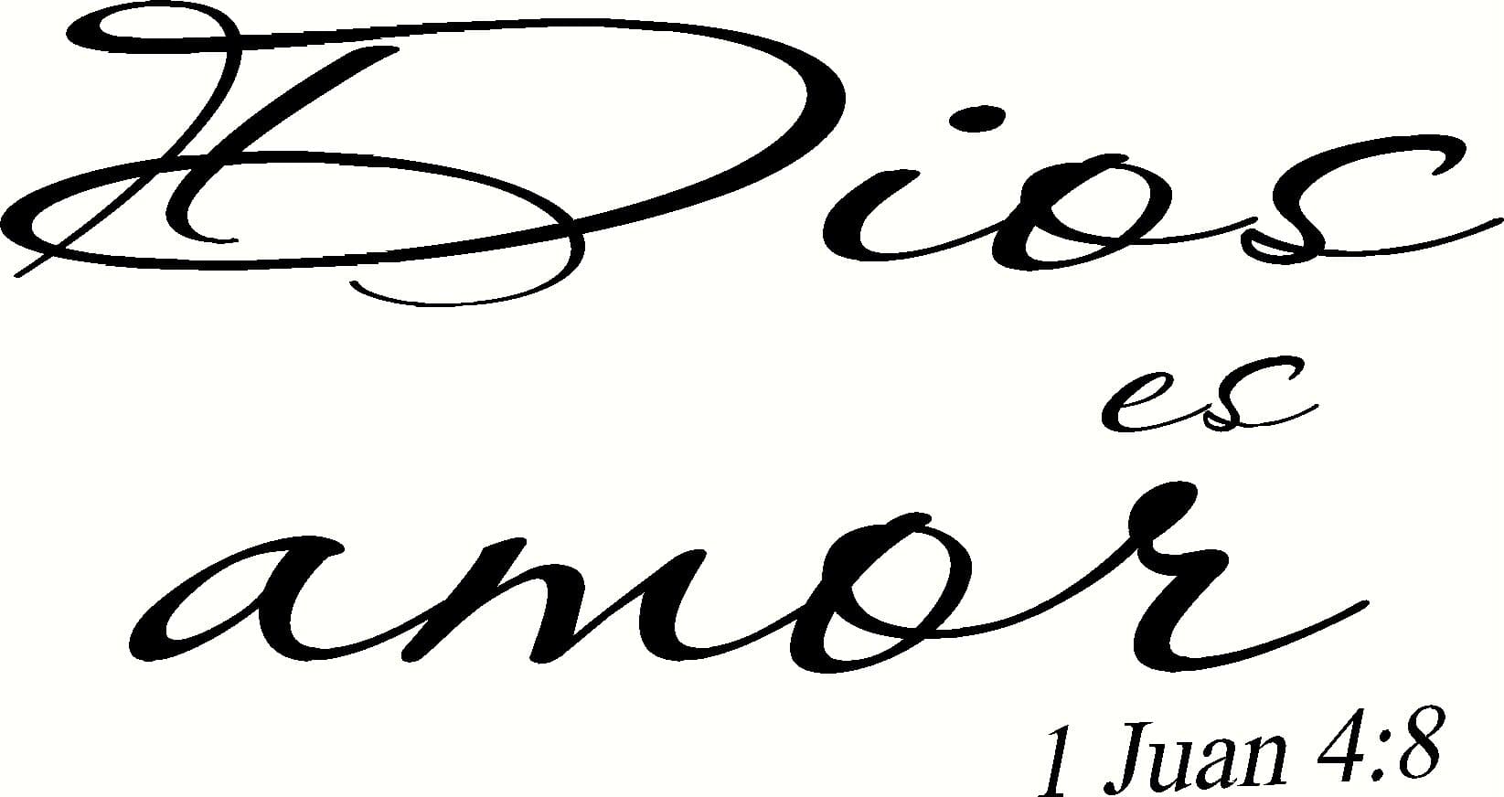 1 Juan 4:8, 12"x22" Vinilo Pared Arte, Dios ES Amor, Creation Vinyls