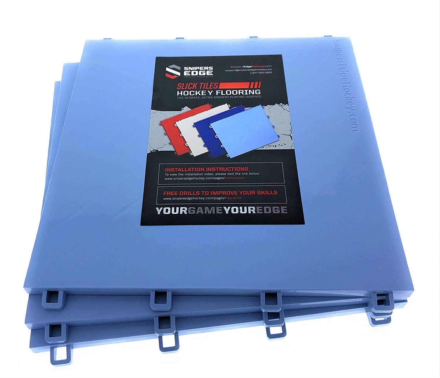 Sweethands Slick Tiles Dryland Hockey Flooring 20 12" by 12" Tiles White