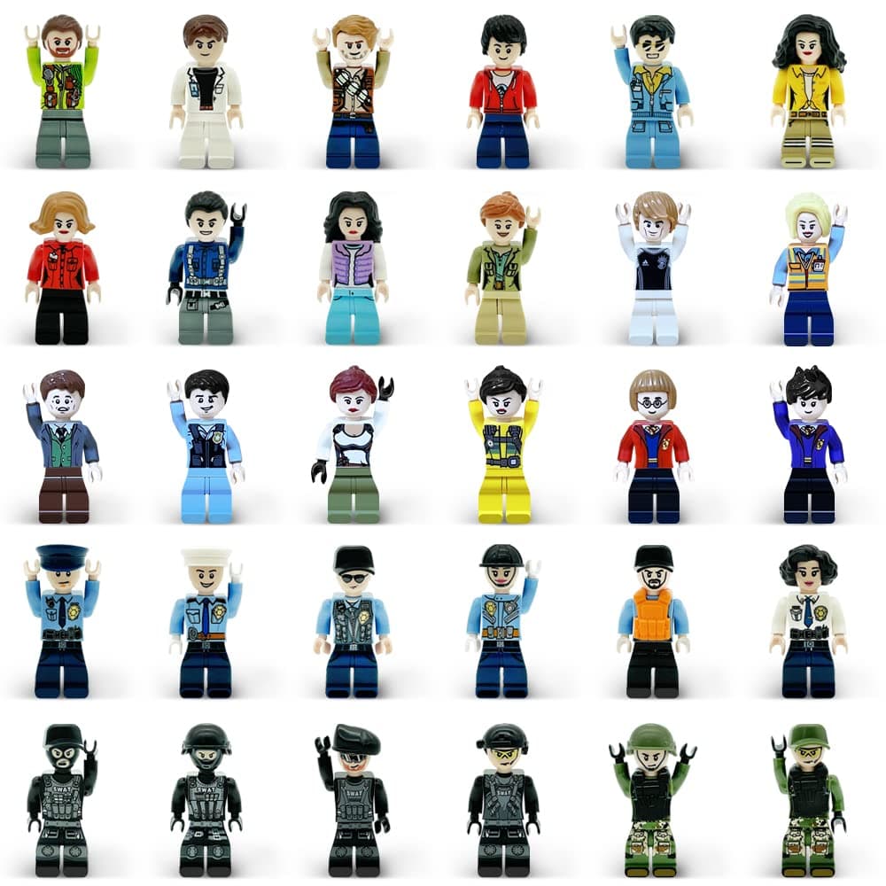 Fashion ViVi Mini Figure Toy, 30PCS Minifigures Stuffer, Minifigures Building Bricks with Accessories, Boys and Girls Little Gift for Christmas, Birthday Cake Decorations, Easter Eggs