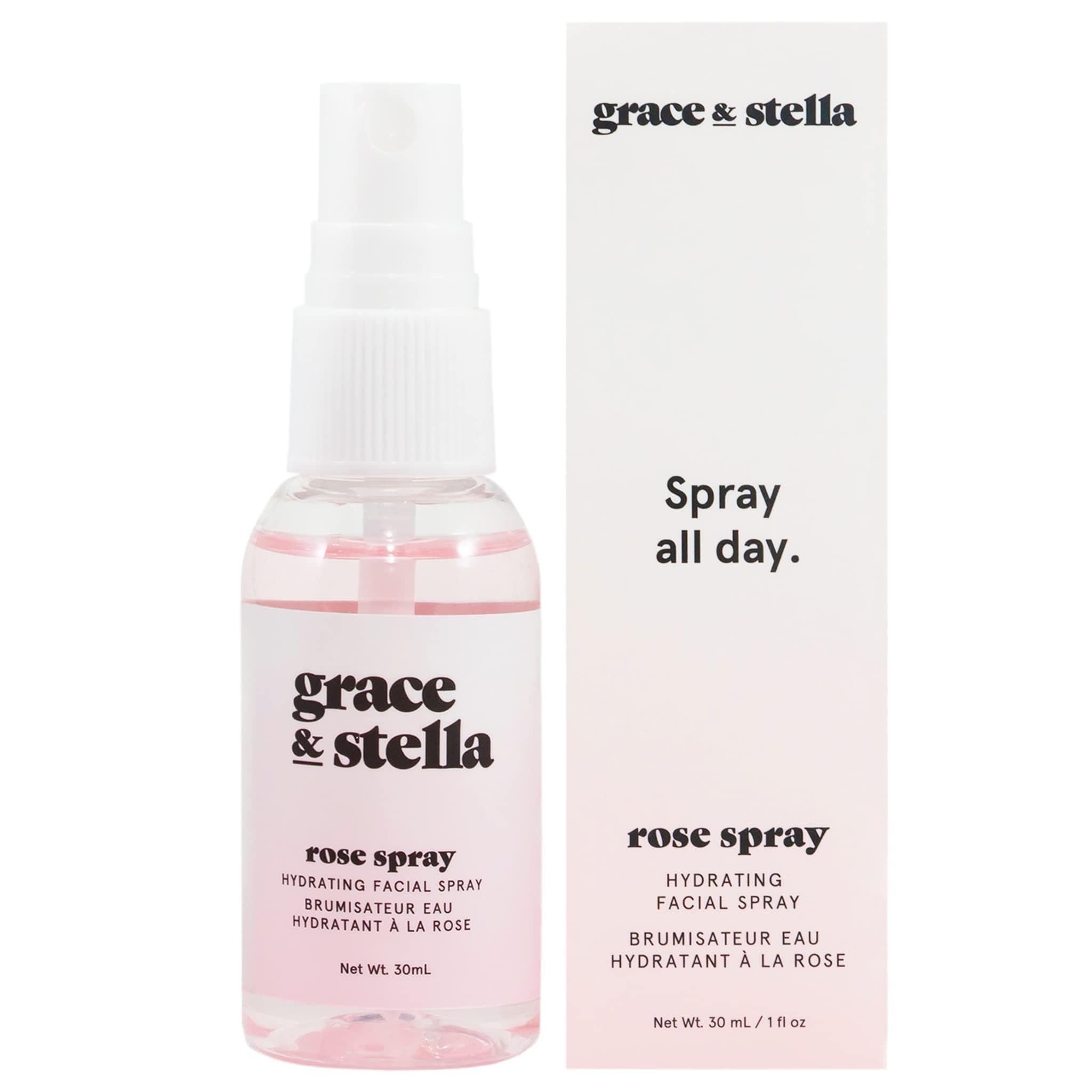 Award Winning Rose Water Spray for Face with Glycerin & Aloe Vera - Travel Size (30ml) - Rosewater Face Mist for All Skin Types - Hydrating, Calming, Rejuvenating Facial Toner - Vegan