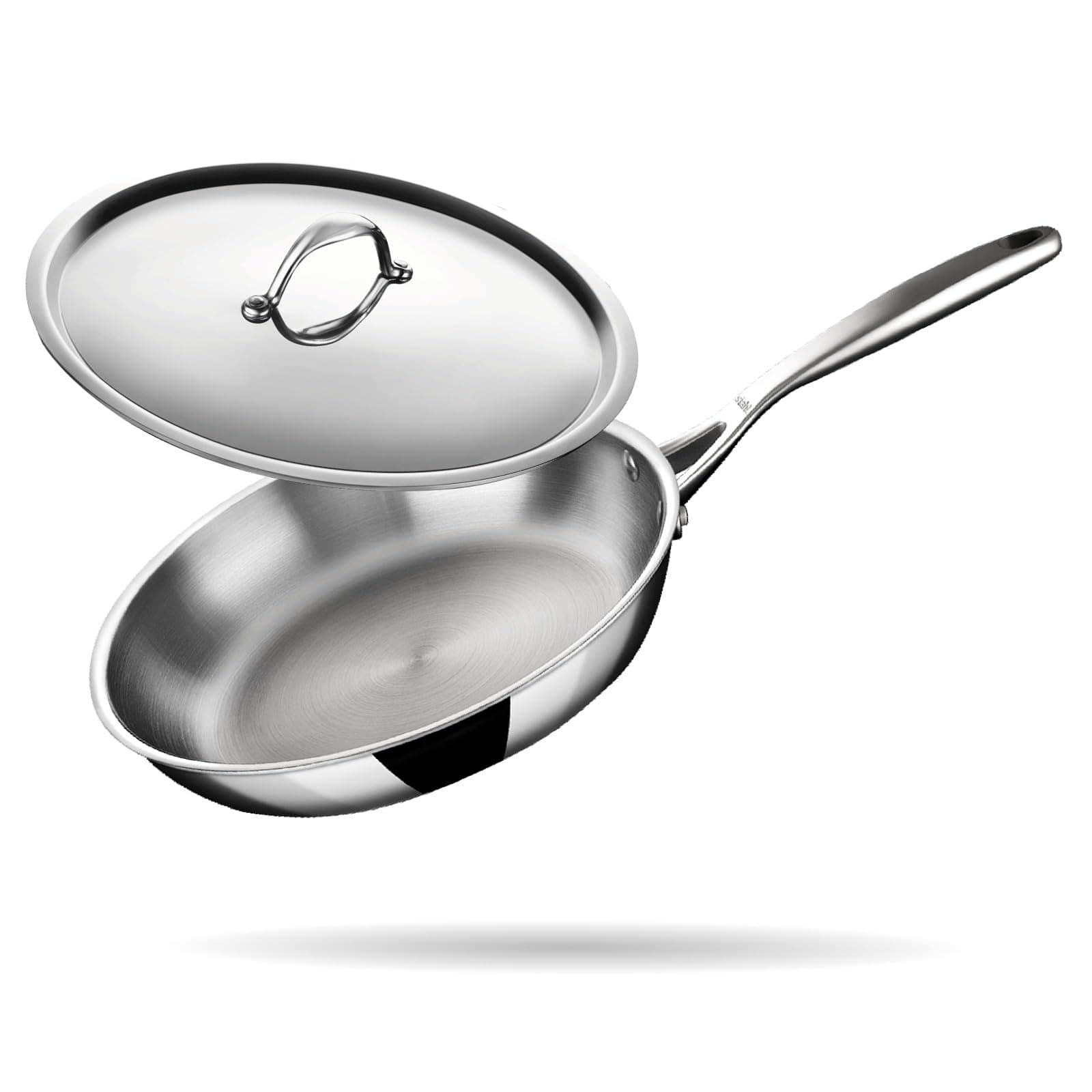 Triply Stainless Steel Artisan Frypan - 24cm, Silver