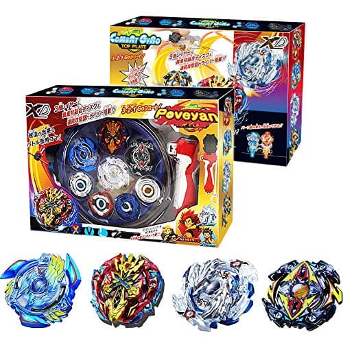 Poveyan Bay Gyro Battles Burst God Evolution Set with Launcher Grip and Stadium Battle Set