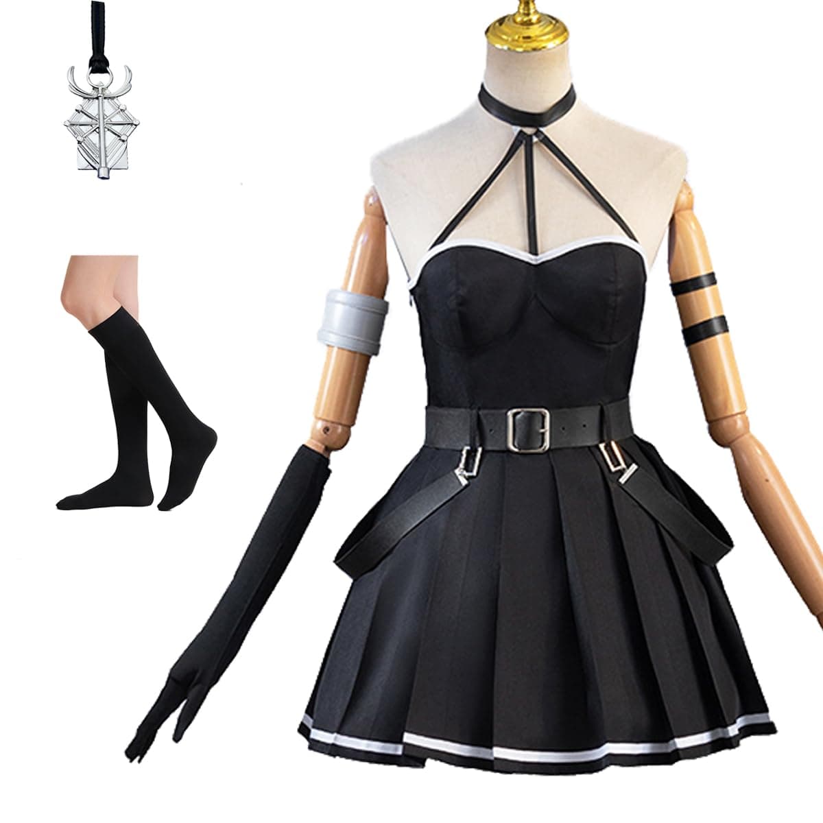 MEADOOAnime Frieren Beyond Journey's End Cosplay Costume Laufen Ubel Cosplay Uniform Dress Halter Skirt Full Set Halloween