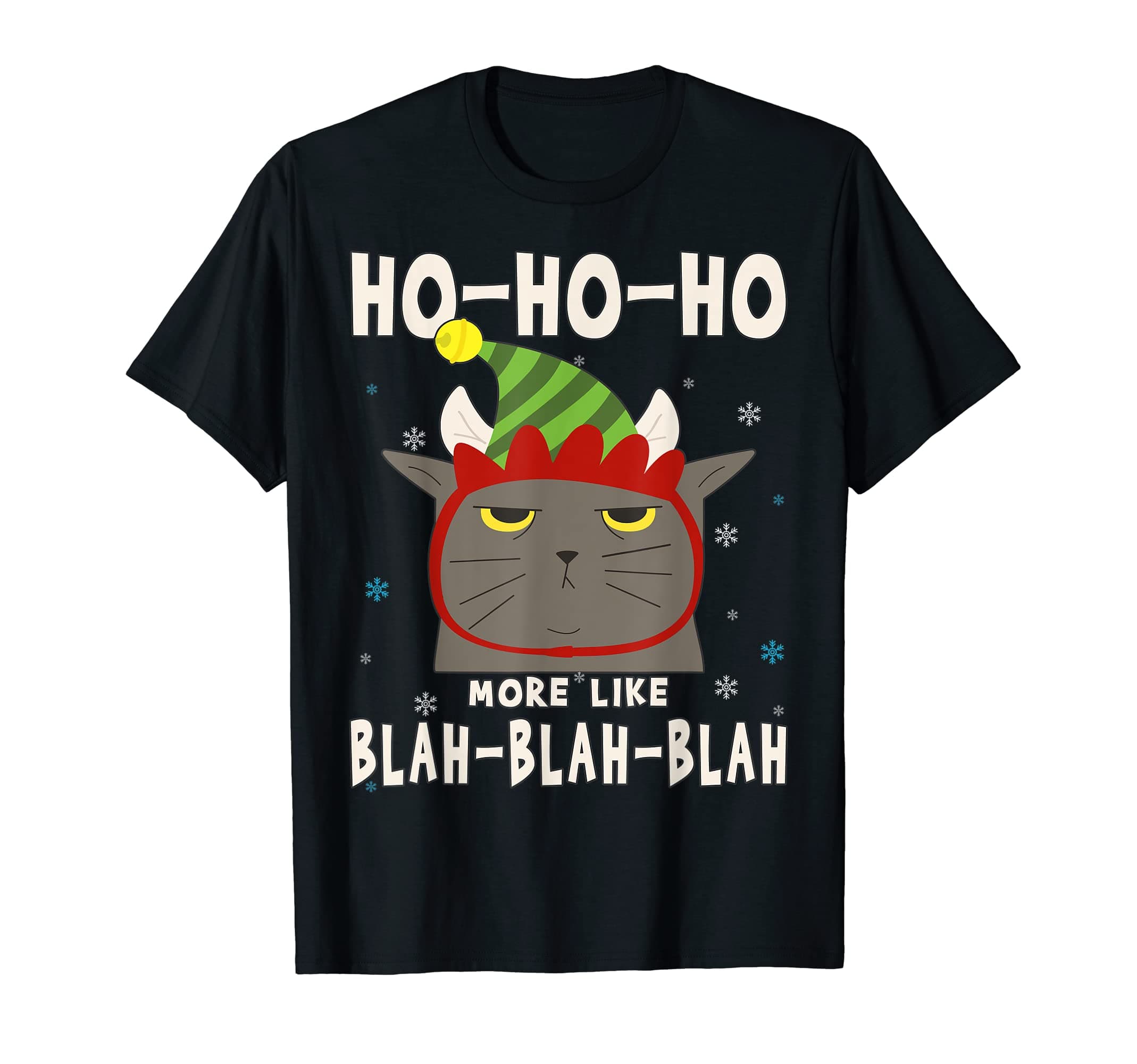 Sarcastic Cat Christmas Ugly Christmas Sweater Cat Mom Dad T-Shirt