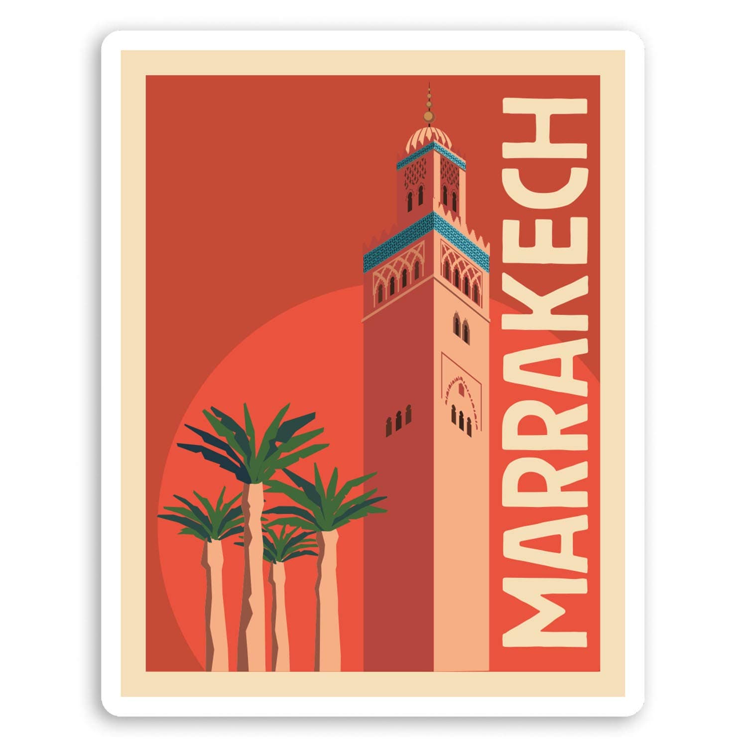 2 x 10cm Marrakesh Morocco Vinyl Stickers Holiday Travel Luggage Sticker #20845 (10cm Tall)