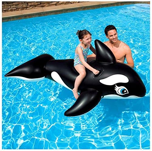 Adults and children Personality Creative Animal shapes Black whale Inflatable mounts Water toys horse Floating on the water Inflatable boat