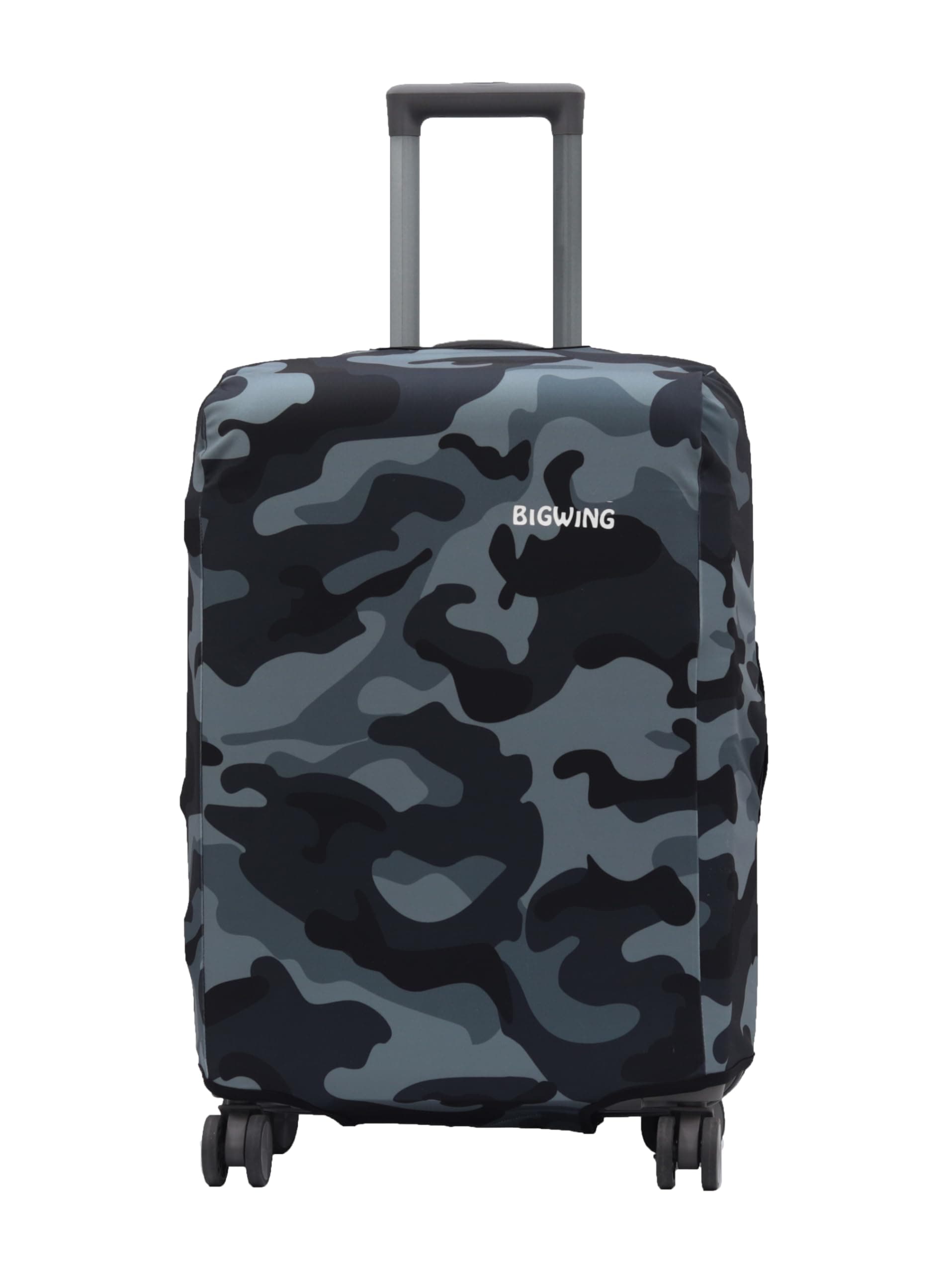 BIGWING Protective Cover in Polyester Fabric with Camouflage Print | Medium Size 24' inch 65 cm | Hard Luggage Trolley Bag Cover (Fits Only On Fiber - Plastic Trolley Bag)