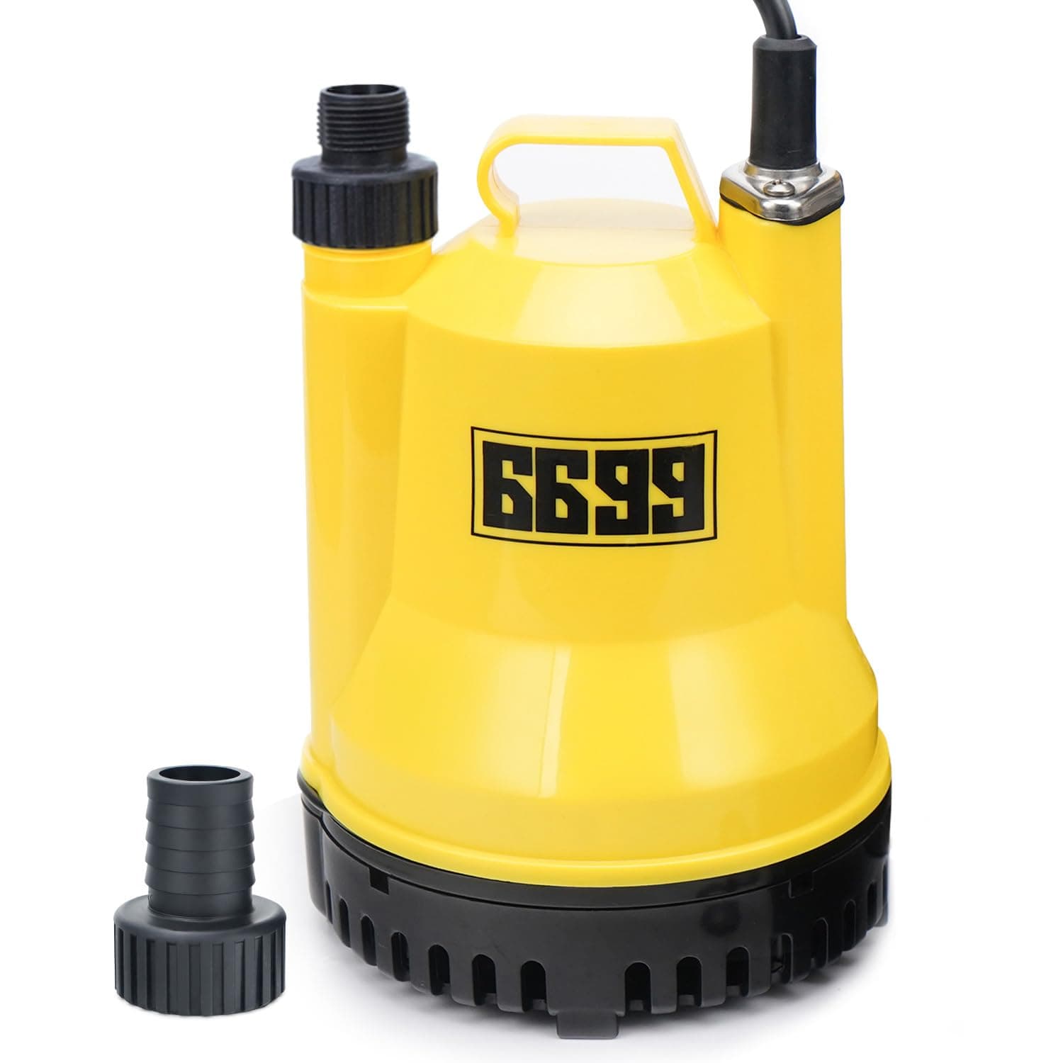 Submersible Water Pump 1/4 HP 1600GPH Thermoplastic Utility Pump Electric Portable Transfer Water Pump with 10-Foot Cord for Pool Tub Garden Pond Draining, SUB 1600