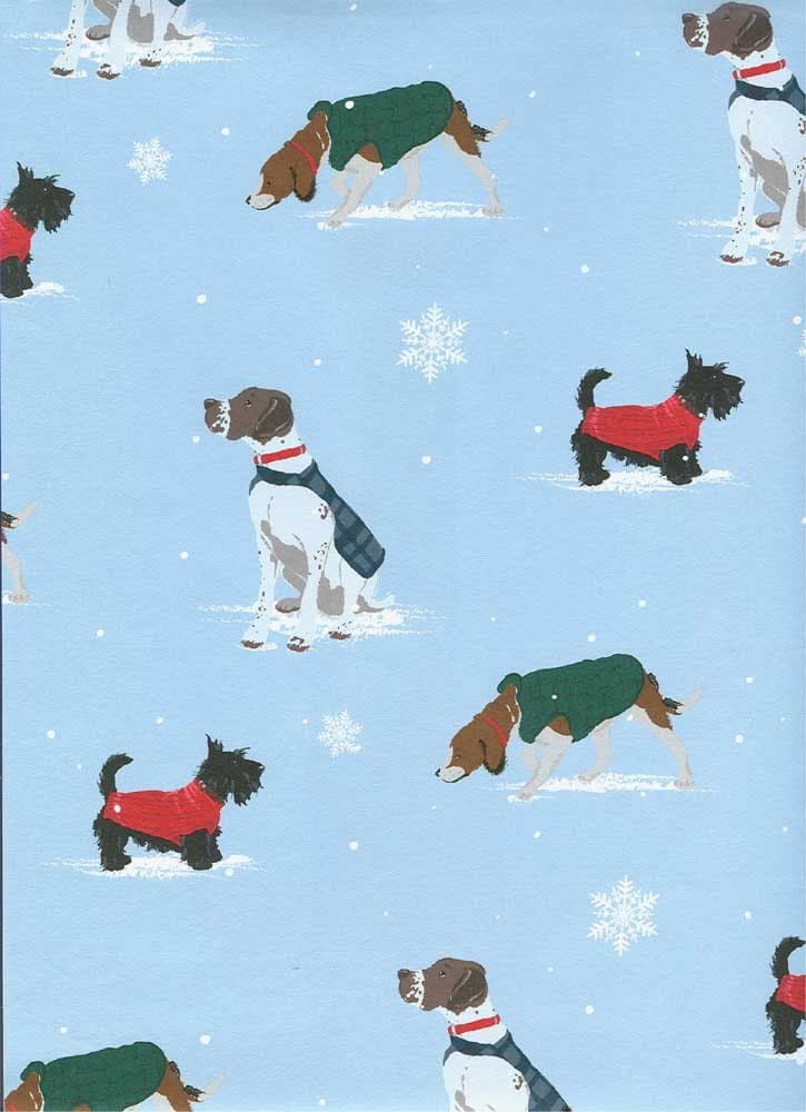 Dogs Rolled Christmas Gift Wrapping Paper