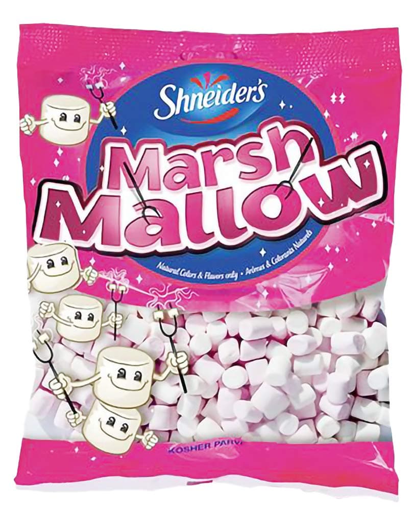 Mini Marshmallow Flavored, Natural Colors & Flavors Only, Fat-Free, OU Kosher Parve, 6.17oz Bag (White & Pink Marshmallow, Single)