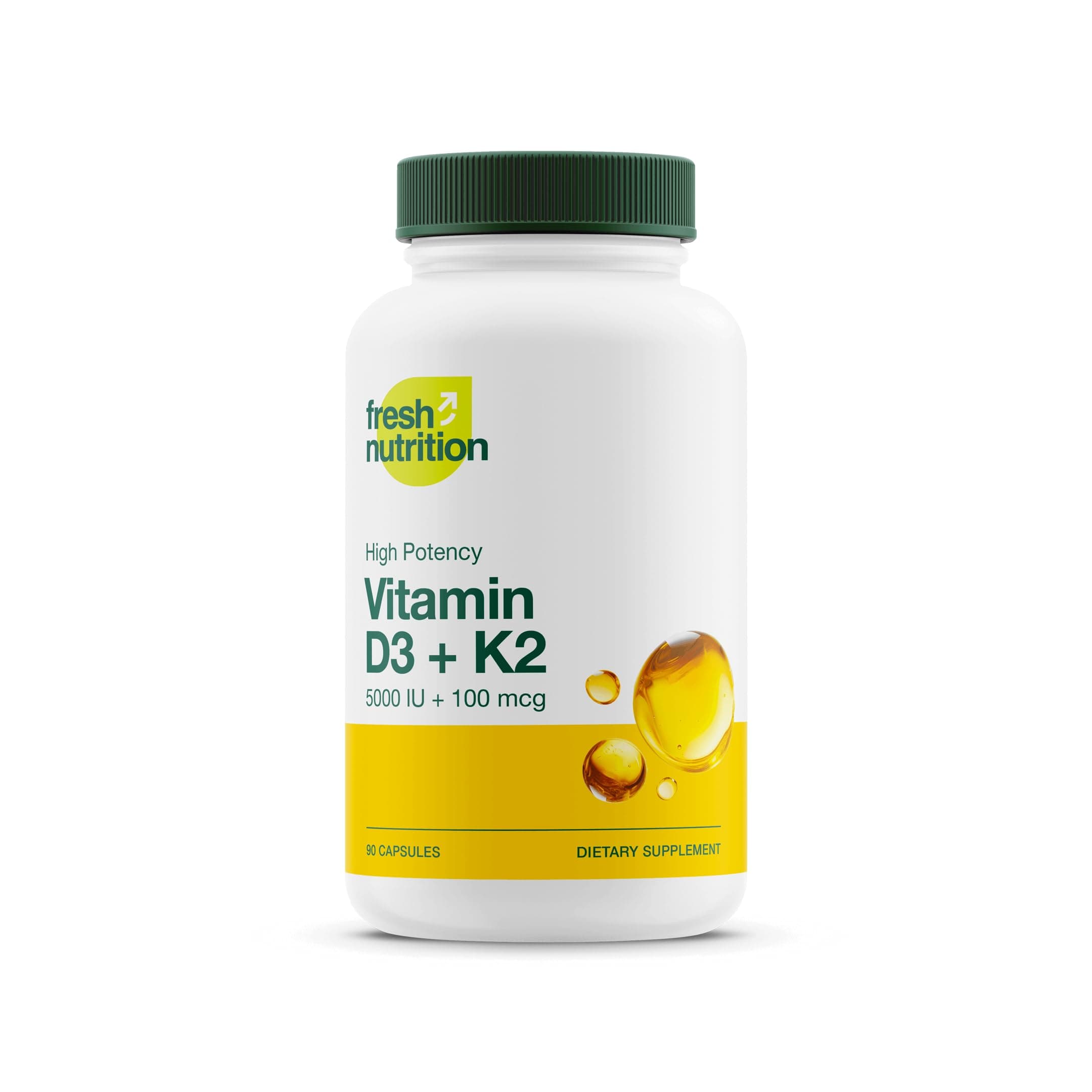 - Vegan Vitamin D3 + K2 Capsules - 5000 IU D3 + 100mcg K2 as MK-7 for Optimal Absorption - Immune Health, Bone Health, Mood - Non GMO - 90 Capsules, 3 Month Supply