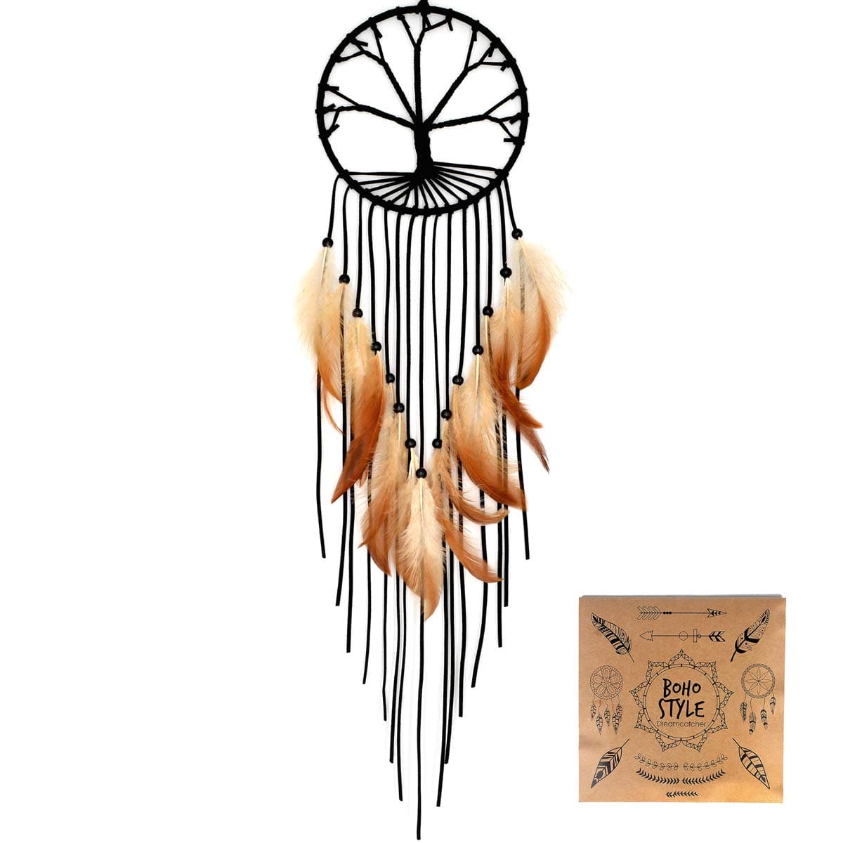 Urdeoms Dream Catcher Tree of Life Tassels Wall Hanging Decoration Dream Catchers for Bedroom Dia 5.9" (NO.025)