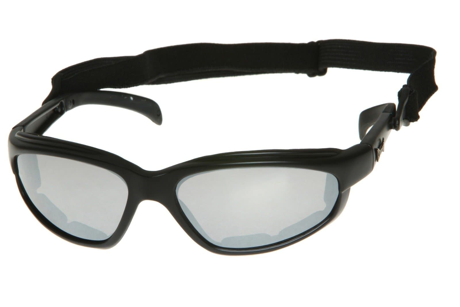 Chopper Men's Wind Resistant Motorcycle Wrap 57mm Mirror Lens Sunglasses