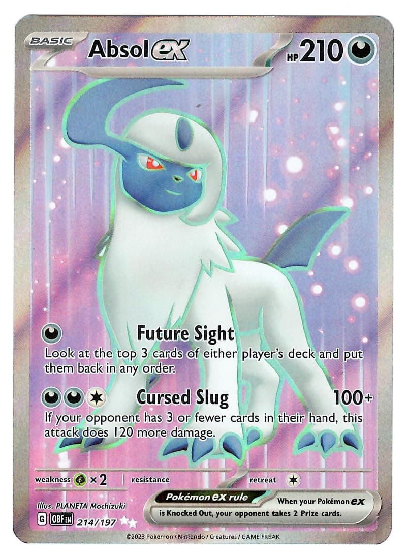 Pokémon - Absol ex 214/197 - Obsidian Flames - Ultra Rare - Full Art - Collectible Card - 1 Piece
