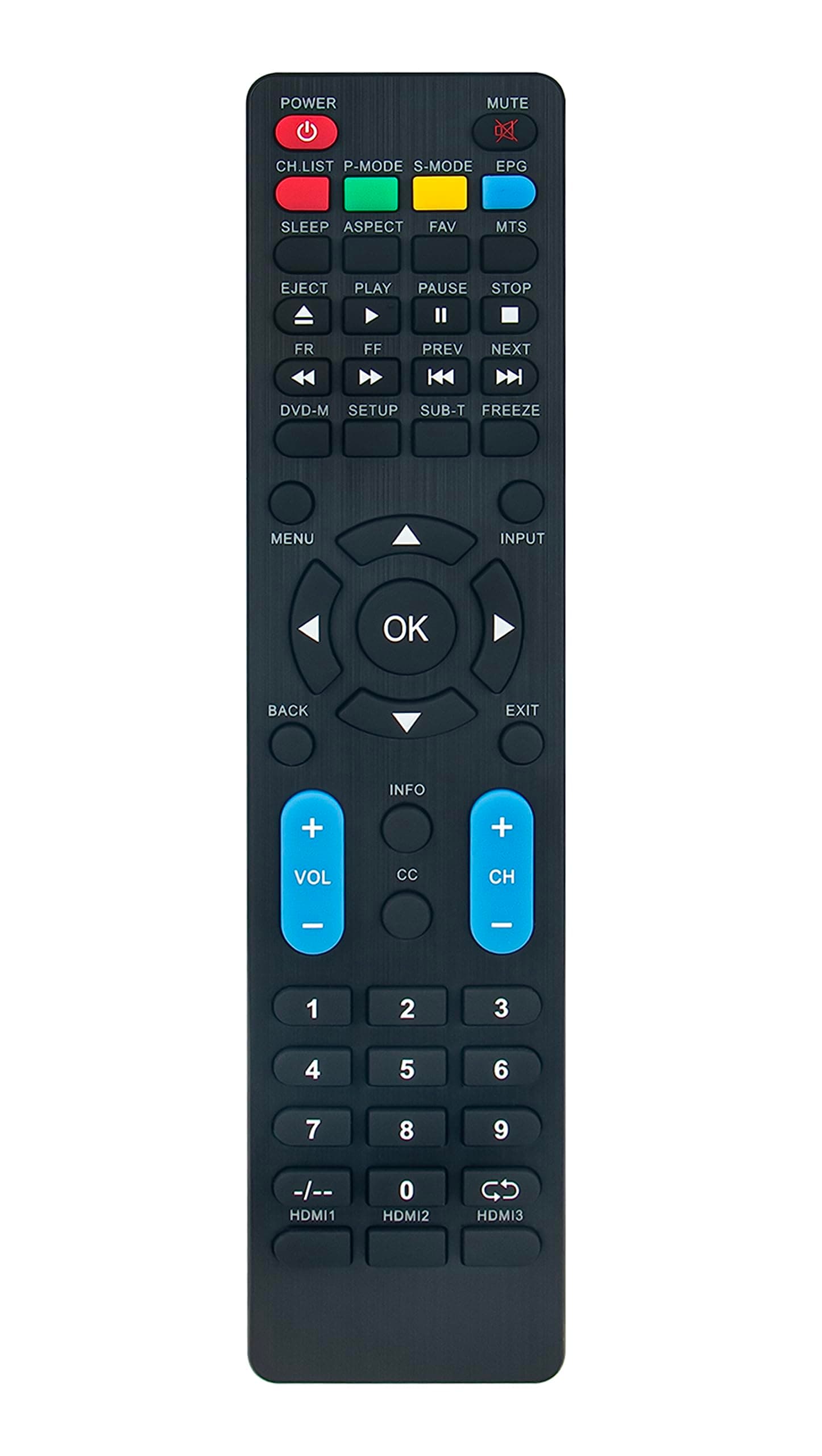 Replace Remote Control Compatible with ATYME LCD TV 500GM7UD 430AM7UD 480AM7HD 490AM7HD 490AM7UD 500AM7HD 500AM7UD 500PM7HD 500PM7UD 320AM5DVD 320AM5HD 320GM5HD 320PM5HD 395AH7HD 395AM7HD 395AM7DVD