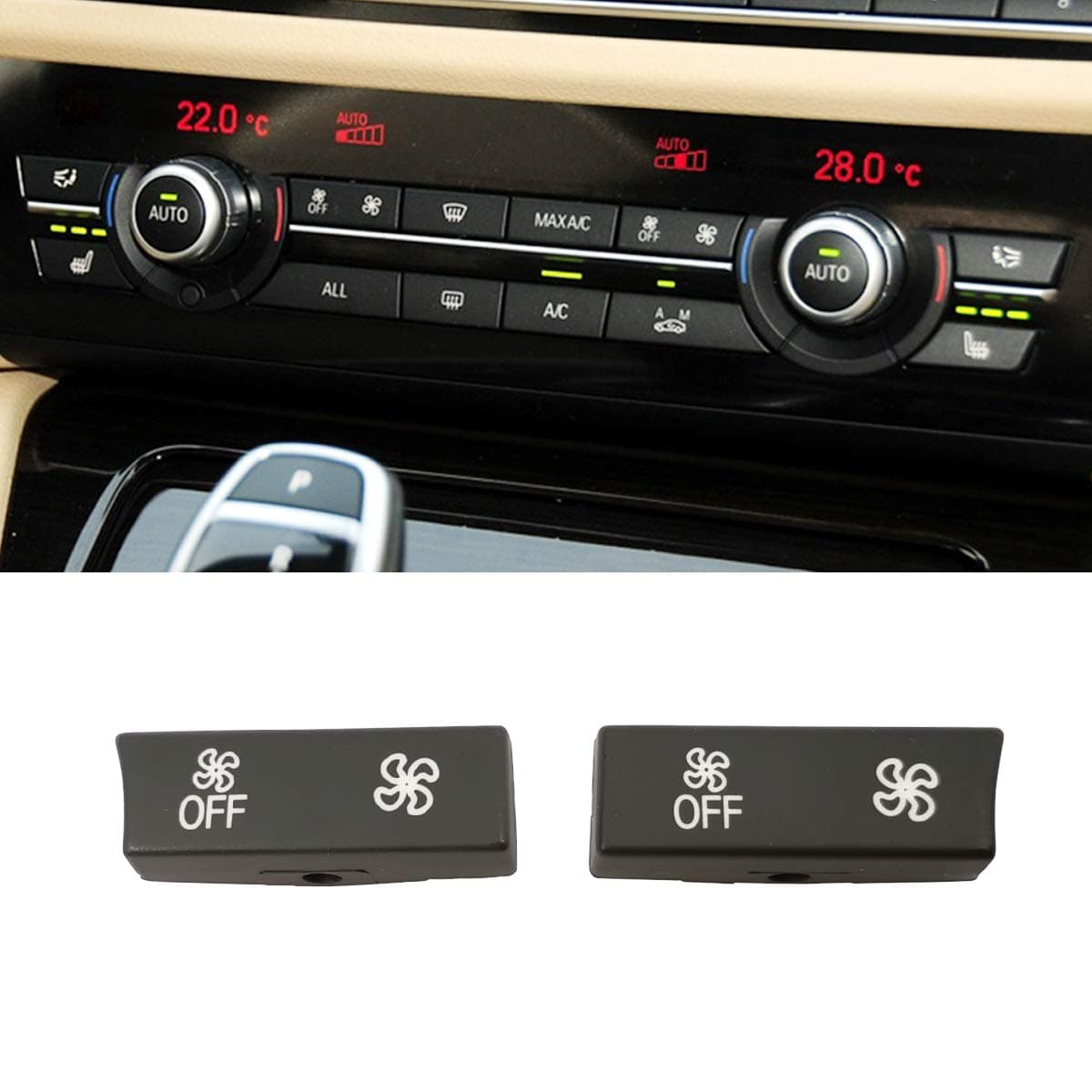 Jaronx For Bmw A/C Climate Control Burtton Black