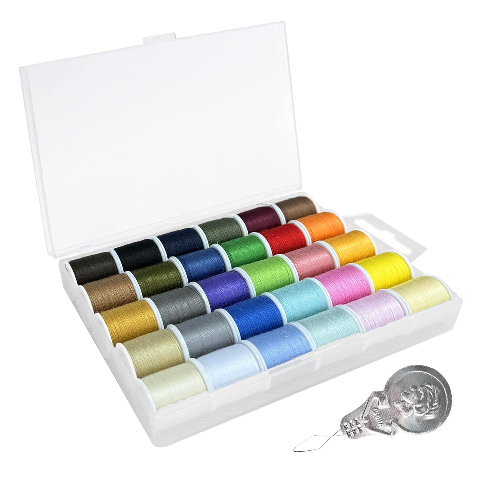30 Color Handy Polyester Sewing Threads,Cotton Thread,Durable and Plentiful Supply for Your Sewing Needs(45 m / 50 yds Each roll)