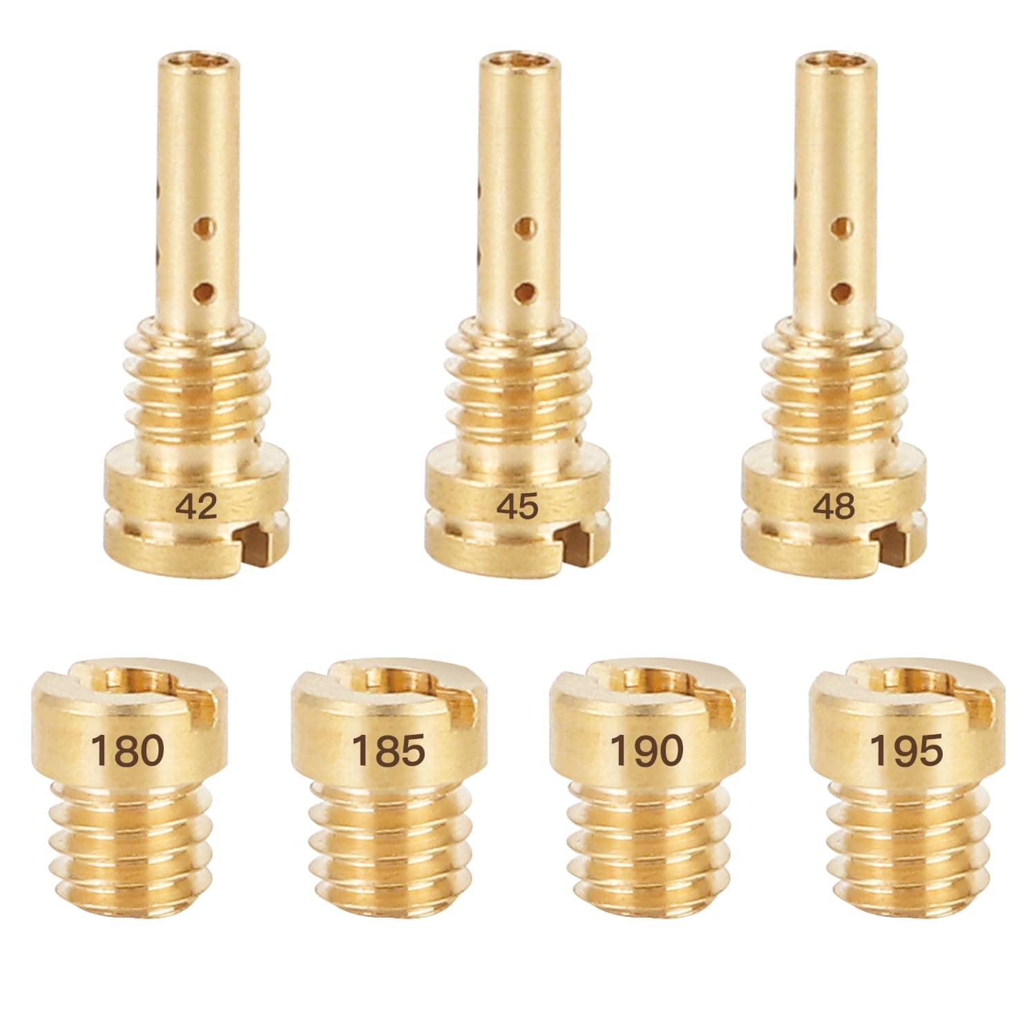 Carburetor Main Jet for Harley CV40 Softail 1988-2017 Harley Touring 1988-2016 Sportster 1998-2021,Replace 27490-04 27465-04 27421-99C Include 180 185 190 195 Slow Jet 42 45 48