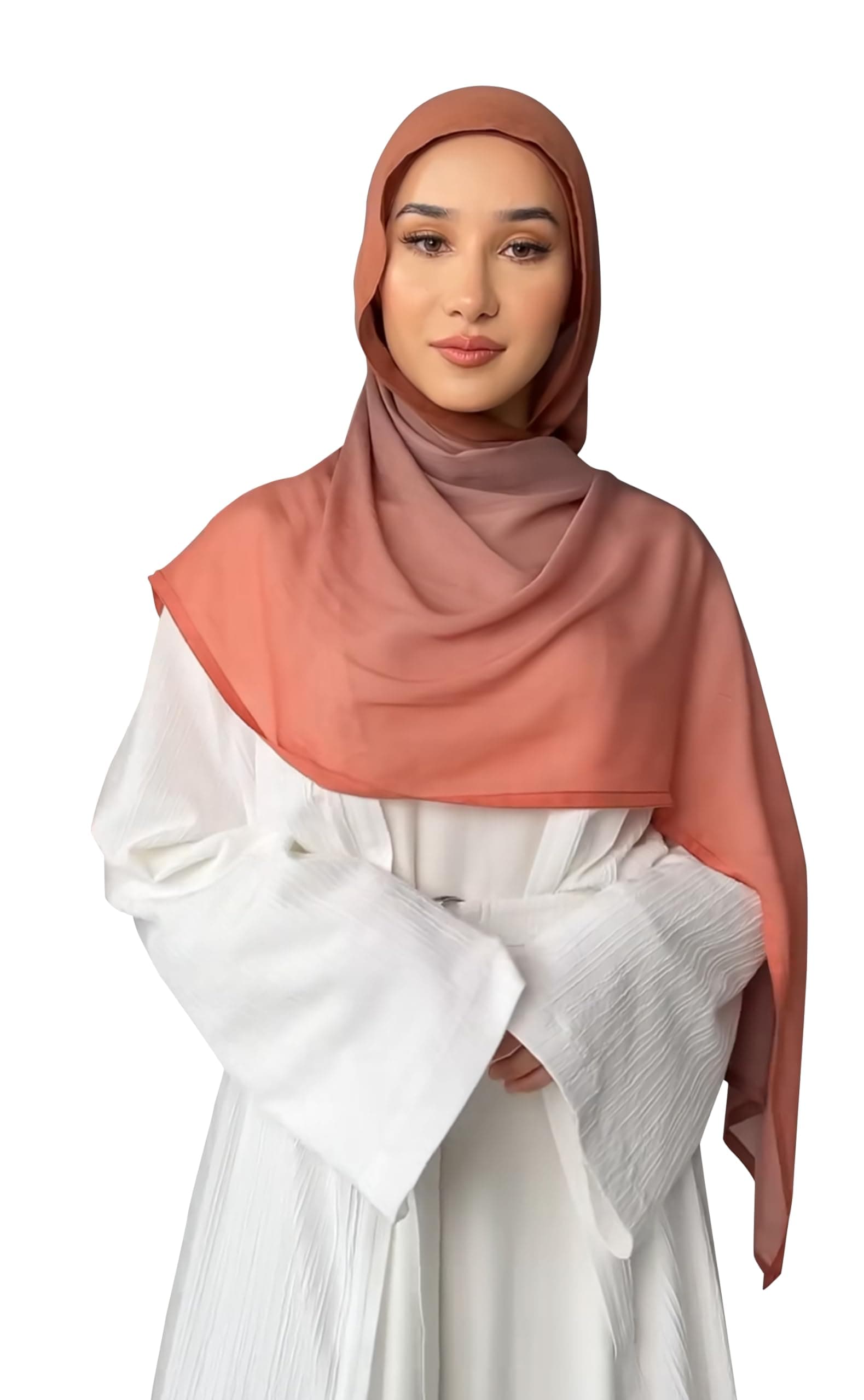 Ombre Modal Hijab Scarf for Women Muslim, Soft Lightweight Headscarf