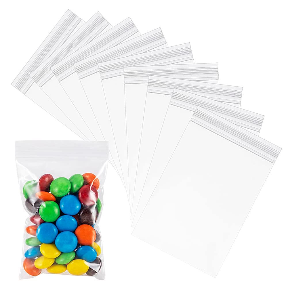 Small Plastic Baggies 2 mil 300pcs, 2 x 3 inch Resealable Clear Zip Top Lock Storage Bags for Pills Jewelry Earring Diamond Painting