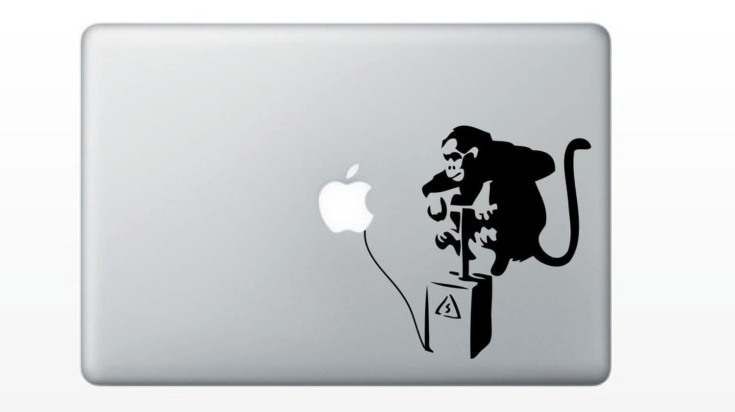 Banksy Monkey Bomb MacBook Decal Mac Apple skin sticker