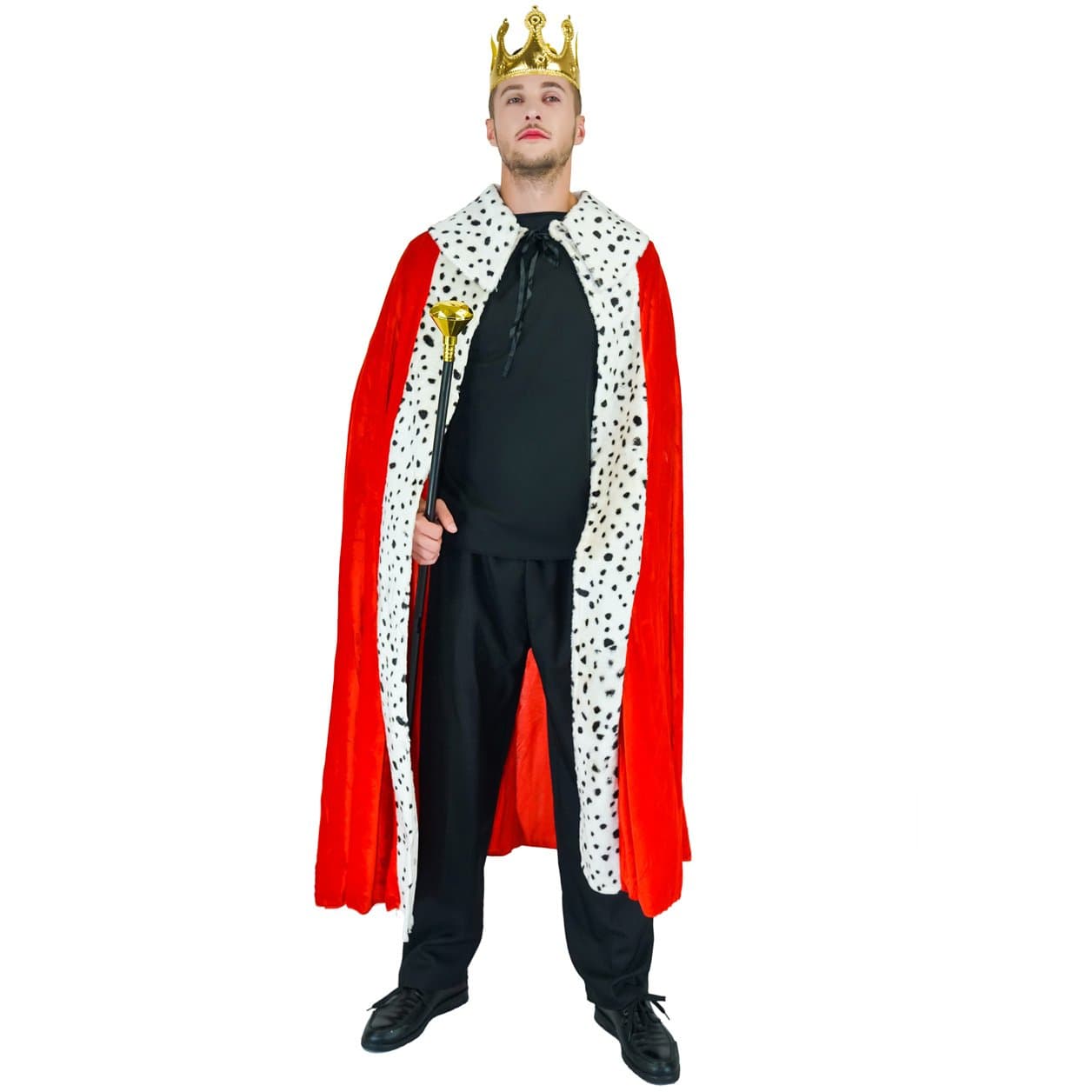 rodasue Men's Kings Costume,One Size, (Color - Red,gold,white)