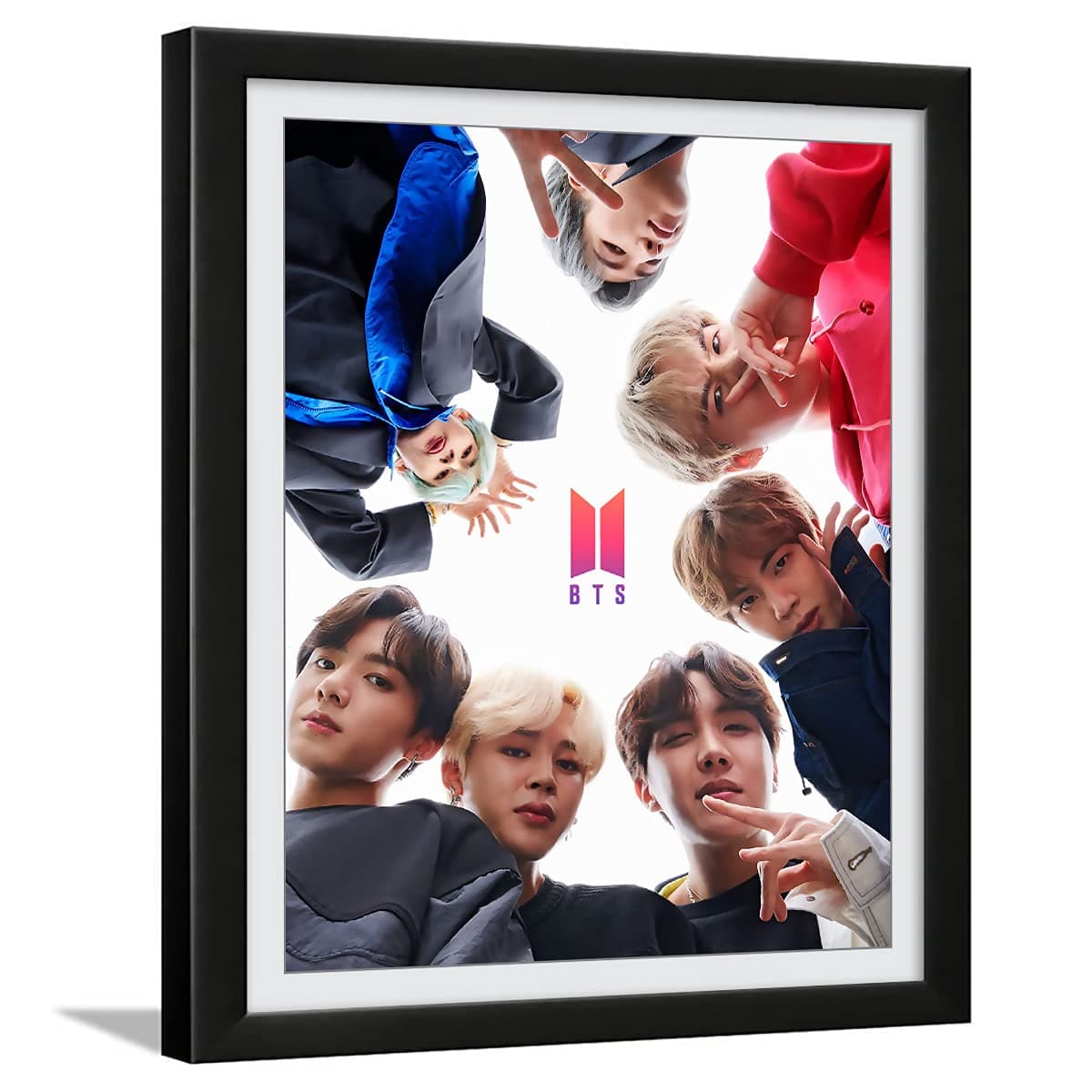 Chaka Chaundh - Suitable BTS Boy Army Framed Poster - BTS Army Glass Frame Photo gift for boy & Girl - (Acrylic + Engineered Wood -14 X 11 Inches)