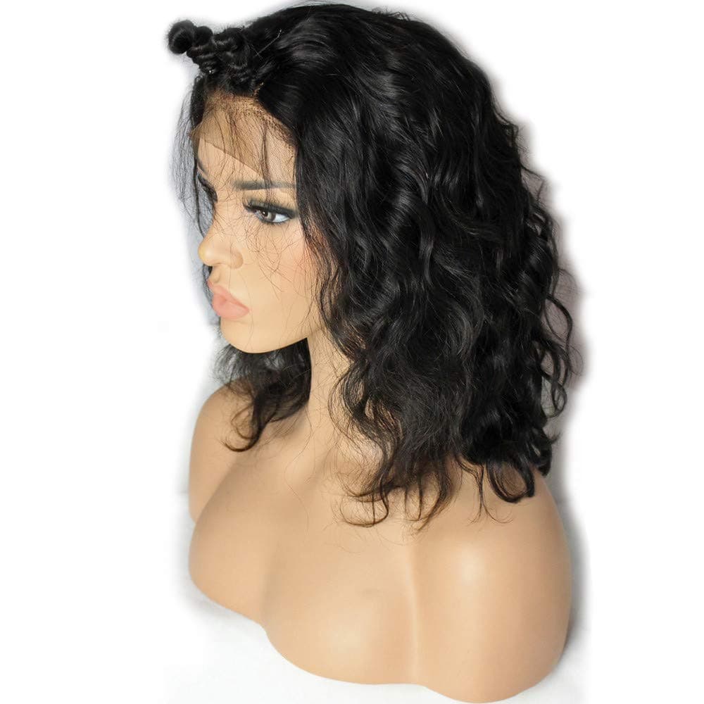 Fashion Freedom Brazilian Lace Front Black Natural Full Wig For Women Simulation Human Hair Wigs