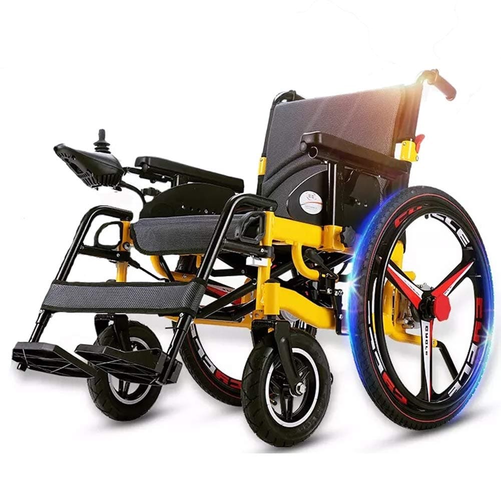 ACEDA Heavy Duty Electric Wheelchair, Foldable And Lightweight Powered Wheelchair,Seat Width 50Cm, 360° Joystick, Weight Capacity 100KG