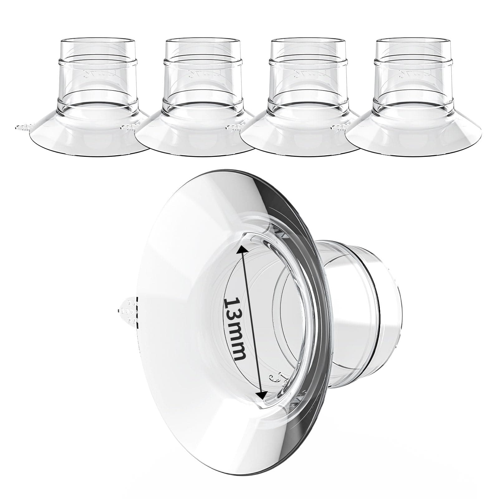 Kissbobo Flange Insert 13mm, Compatible with Kissbobo1508/1508Pro/Lansinoh/momcozyS9/S10/S12/Willow/Elvie/TSRETE,Portable Breast Pump Shields/Flanges,Milk Collector 24mm Universal