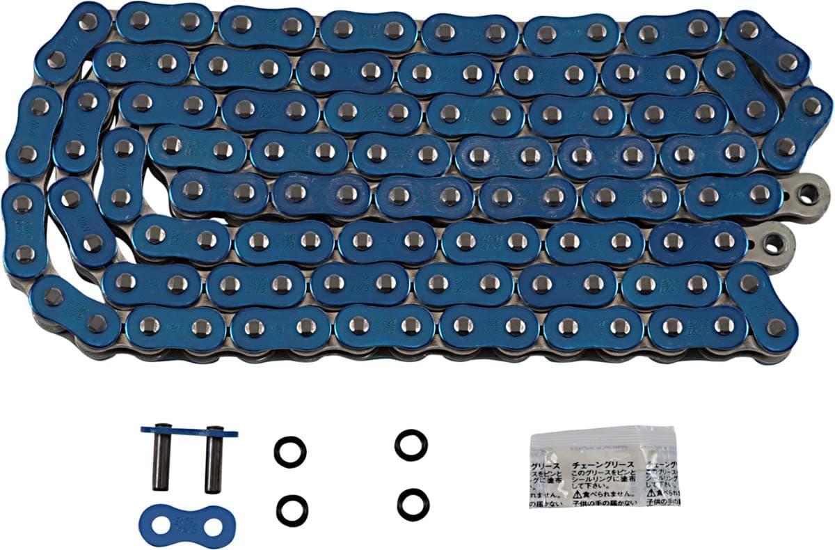 EK Motor Sport "EK Chain 520 ZVX3 Series ZX-Ring Chain - 120 Links - Blue