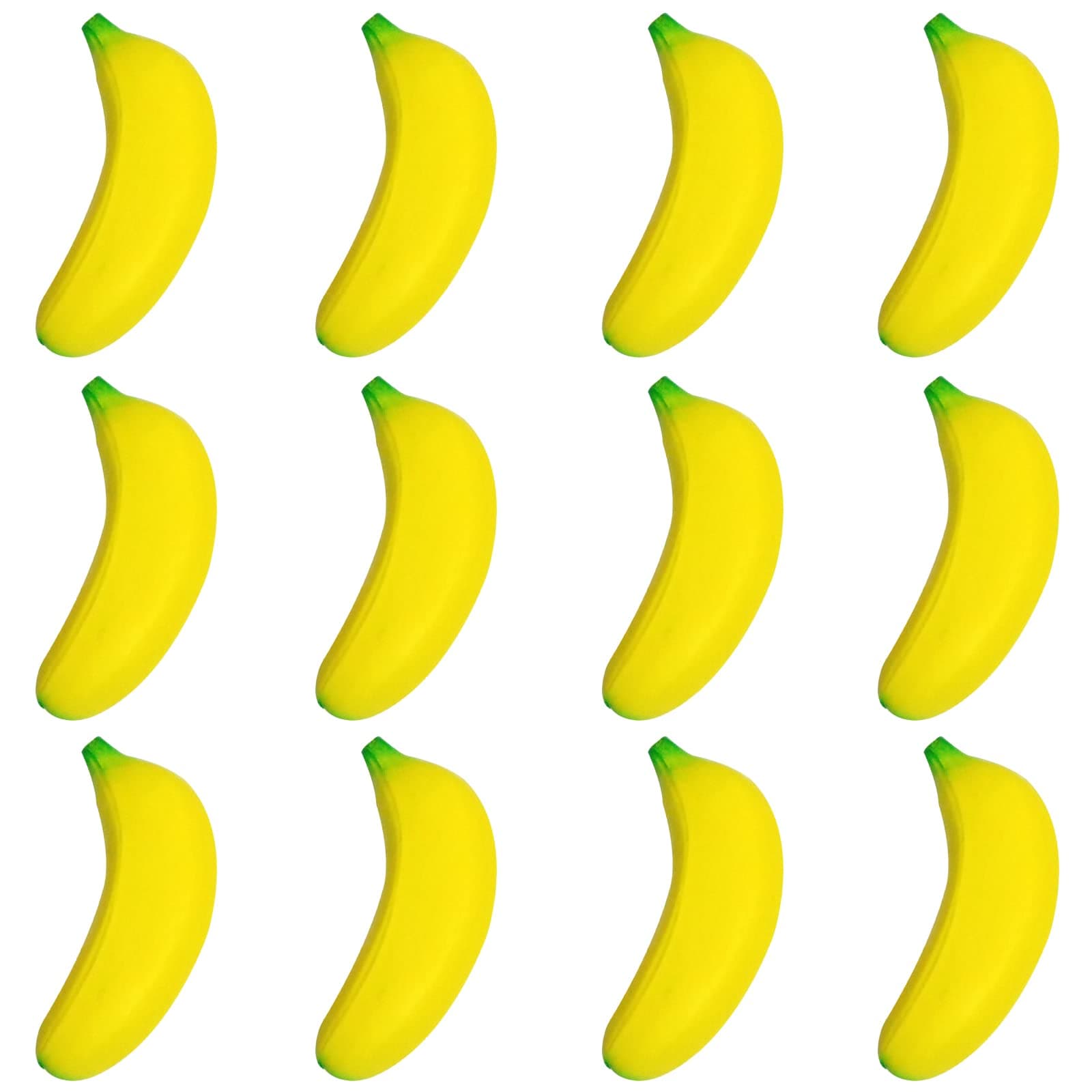 iMagitek12 Pack Banana Stress Relief Toys Banana Stress Balls PU Toys for Kids Party Favors Supplies, Stress Relief Party Favors