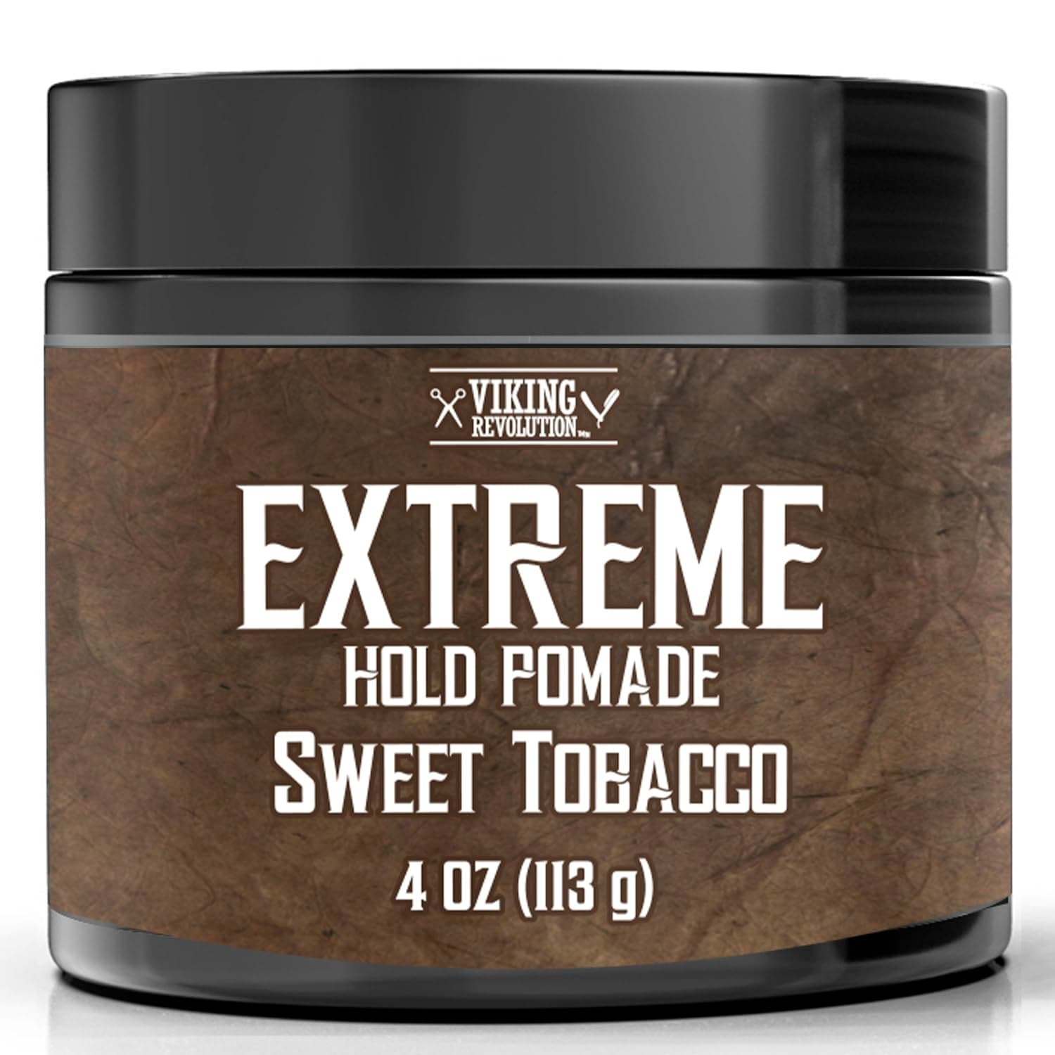 Sweet Tobacco Hair Pomade for Men - Extreme Hold Water-Based Hair Gel - Extra Firm Strong Hold With High Shine - Men's Hair Cream (4oz)